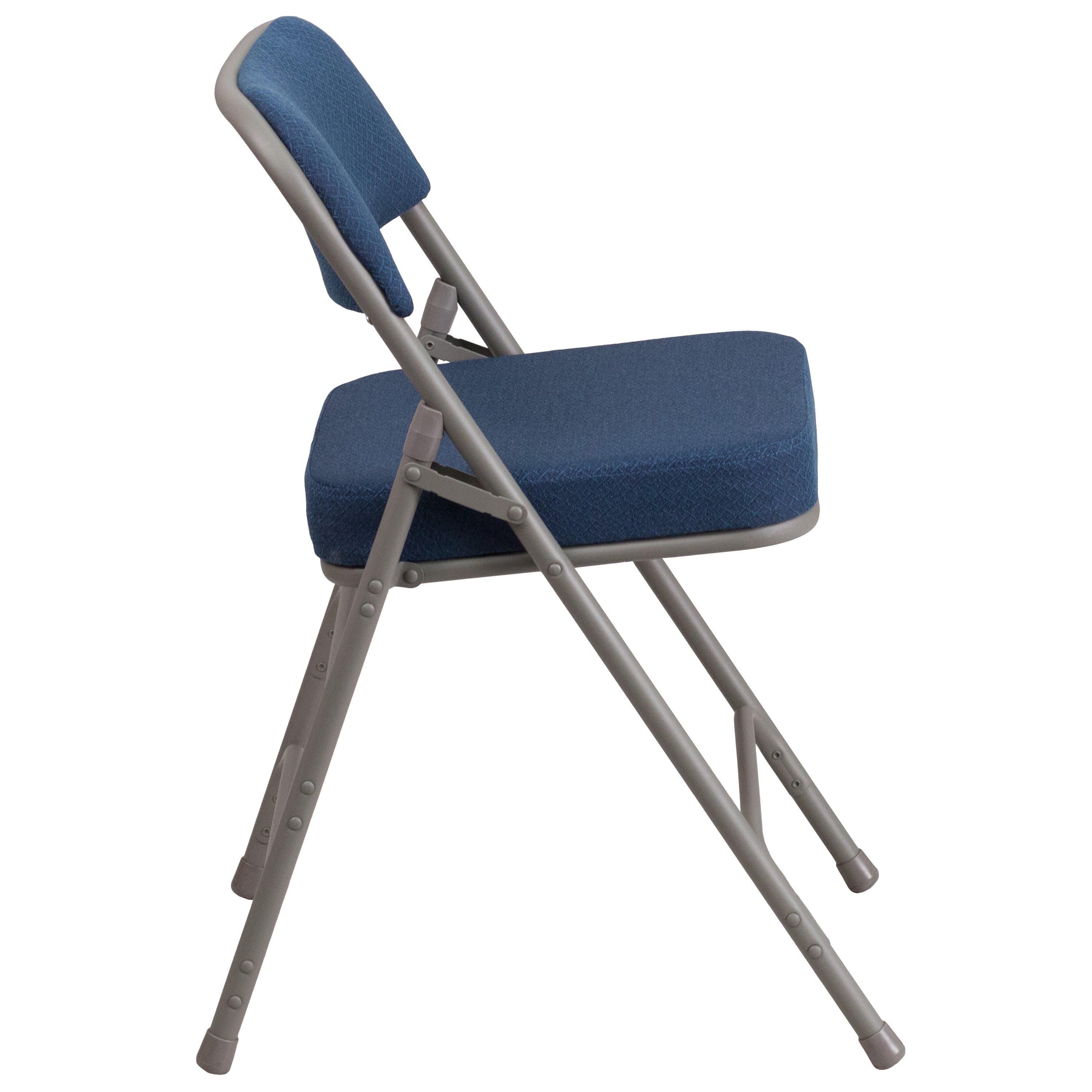 18-Inch Curved Upholstered Metal Folding Chair