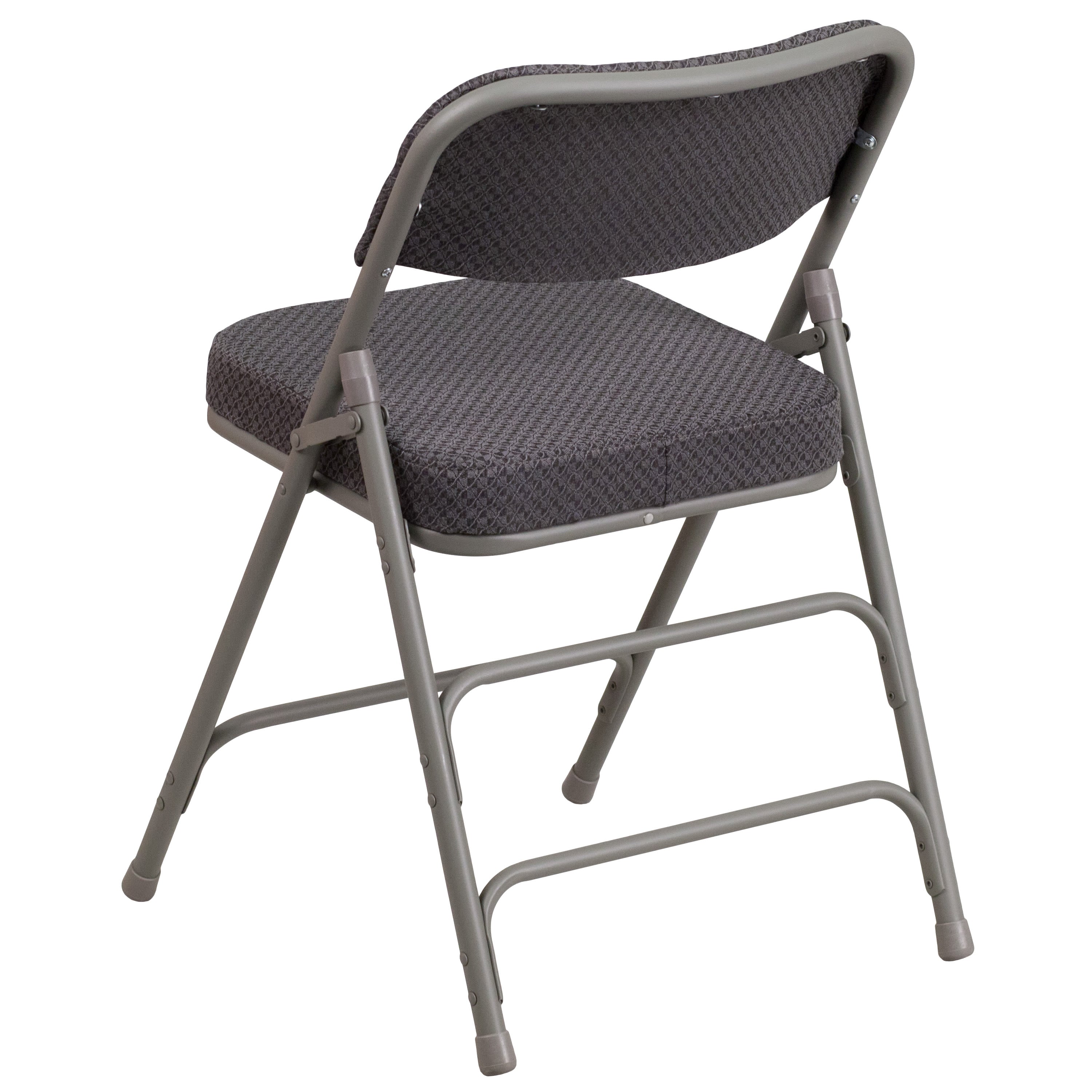 18-Inch Curved Upholstered Metal Folding Chair