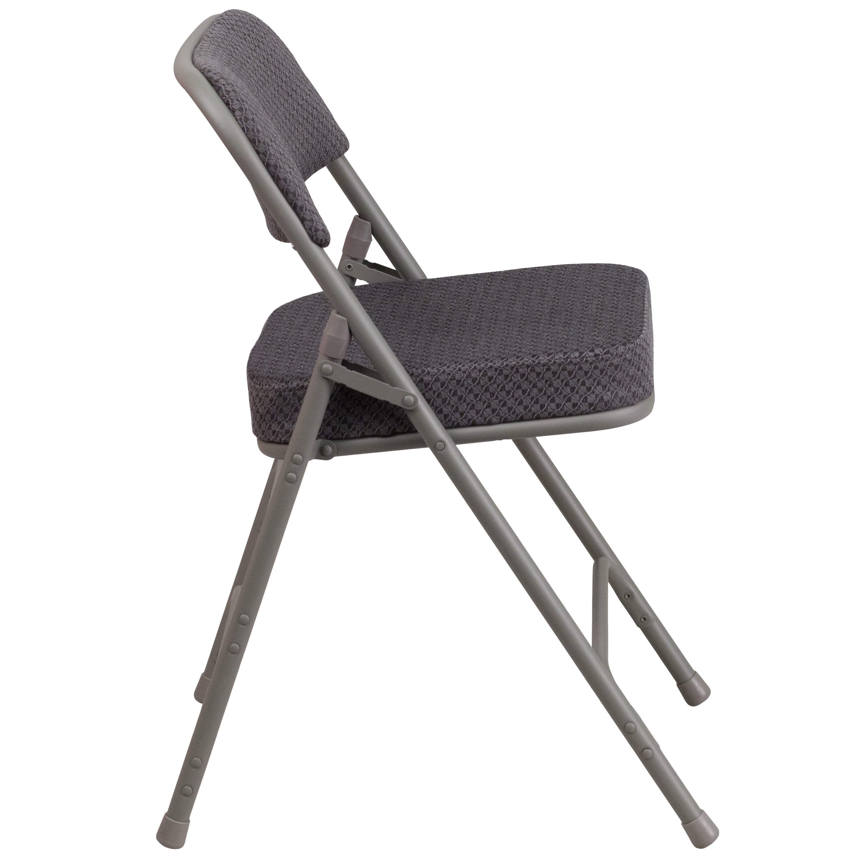 18-Inch Curved Upholstered Metal Folding Chair