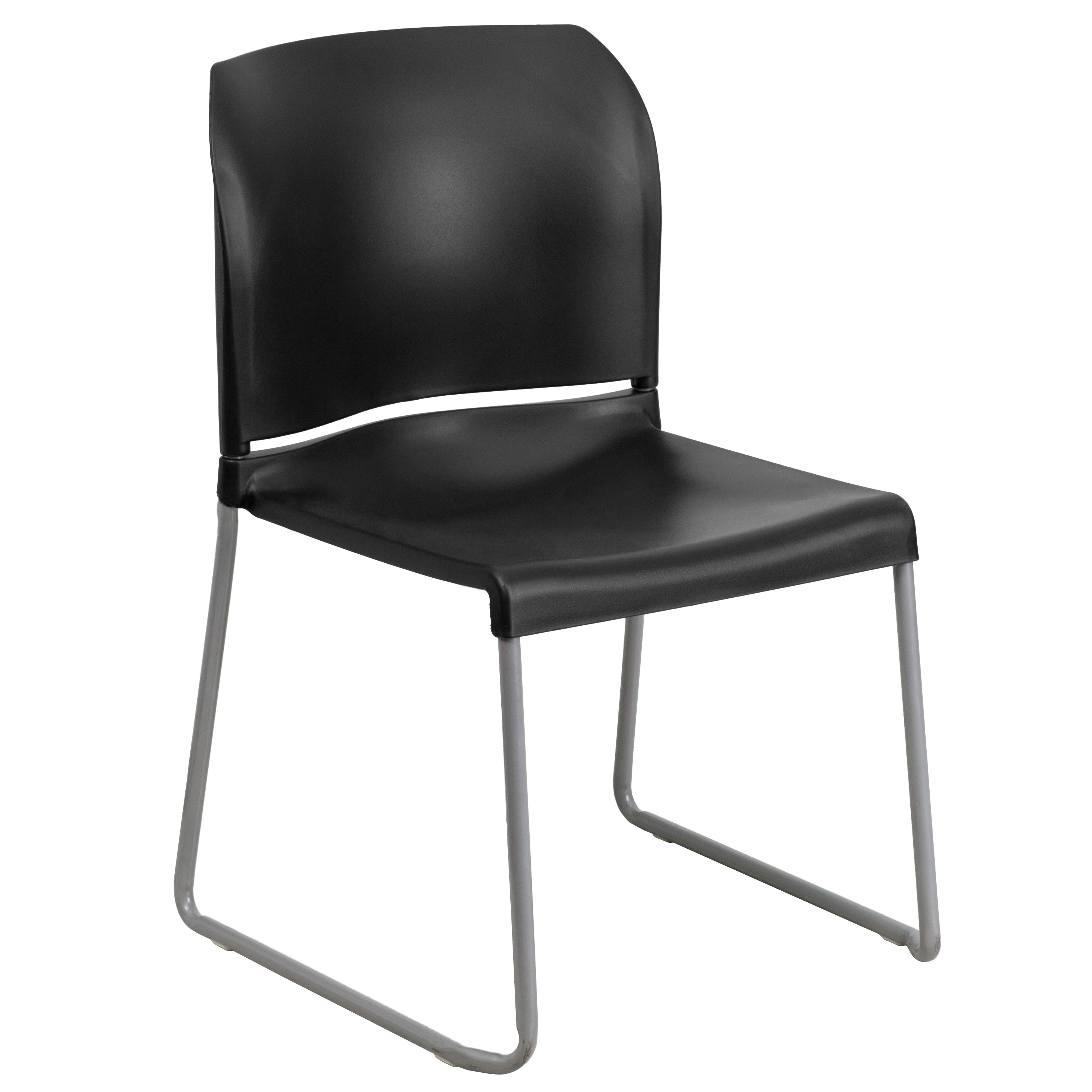 Contoured Stack Chair with Sled Base, 880 lb Capacity