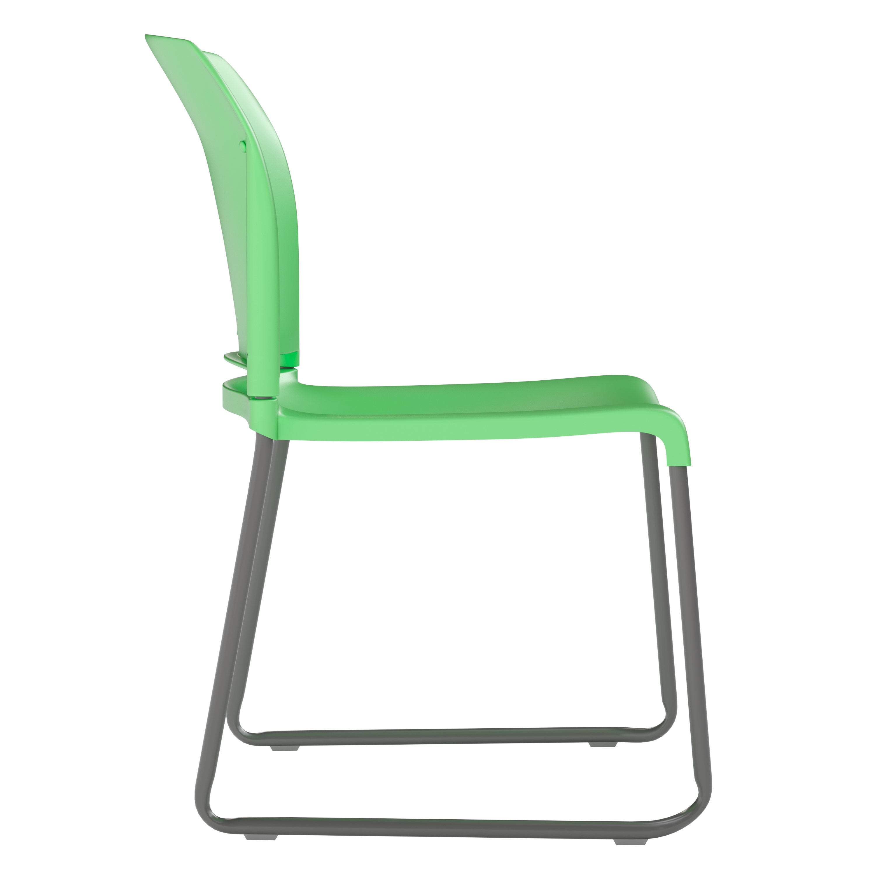 Contoured Stack Chair with Sled Base, 880 lb Capacity