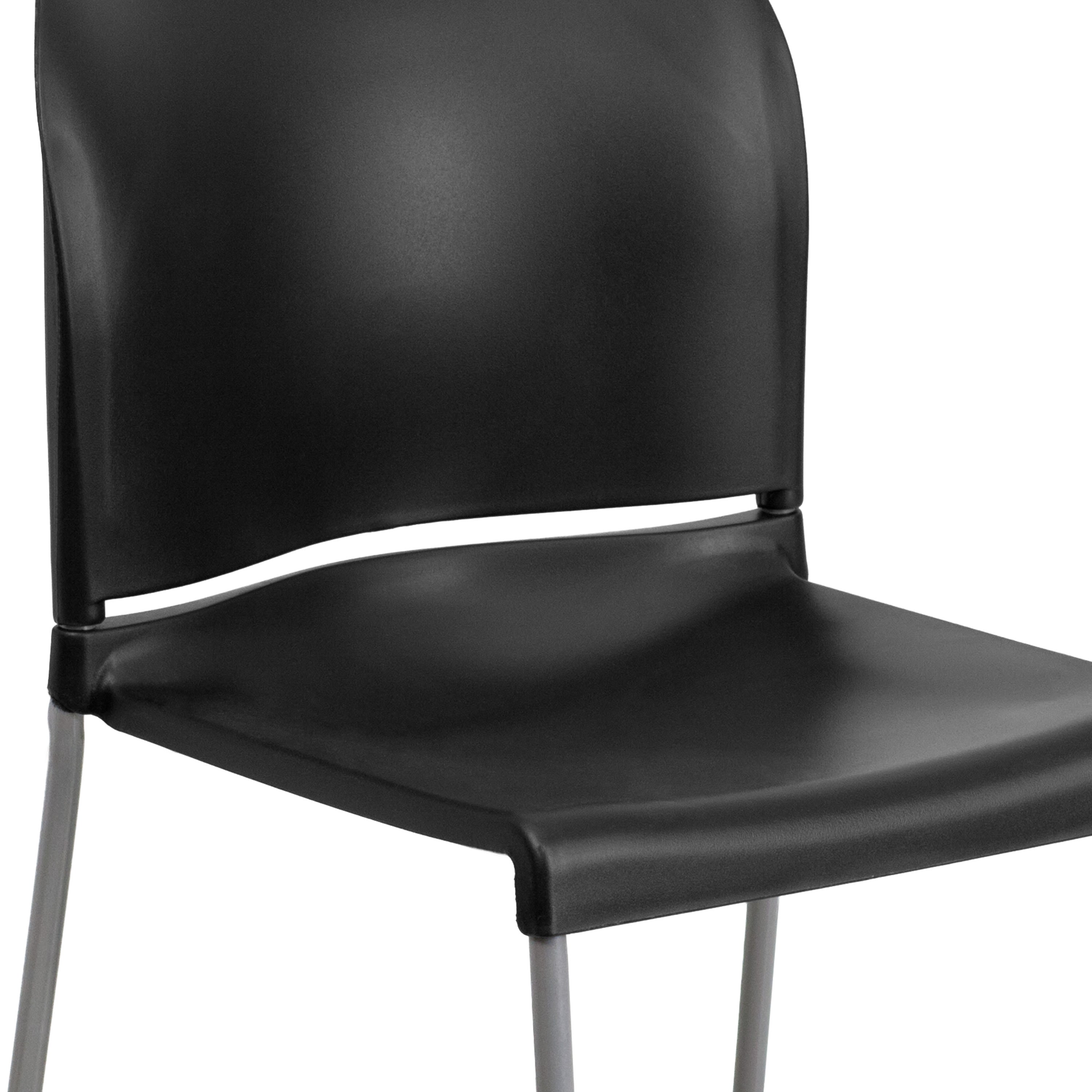Contoured Stack Chair with Sled Base, 880 lb Capacity