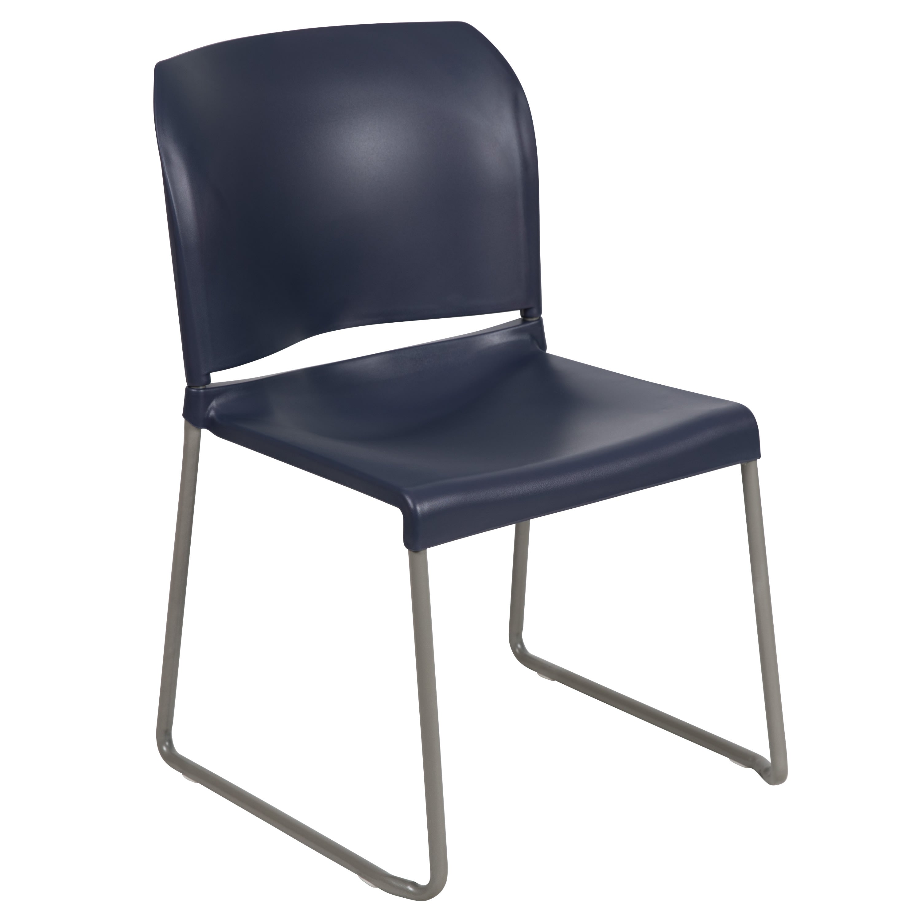 Contoured Stack Chair with Sled Base, 880 lb Capacity