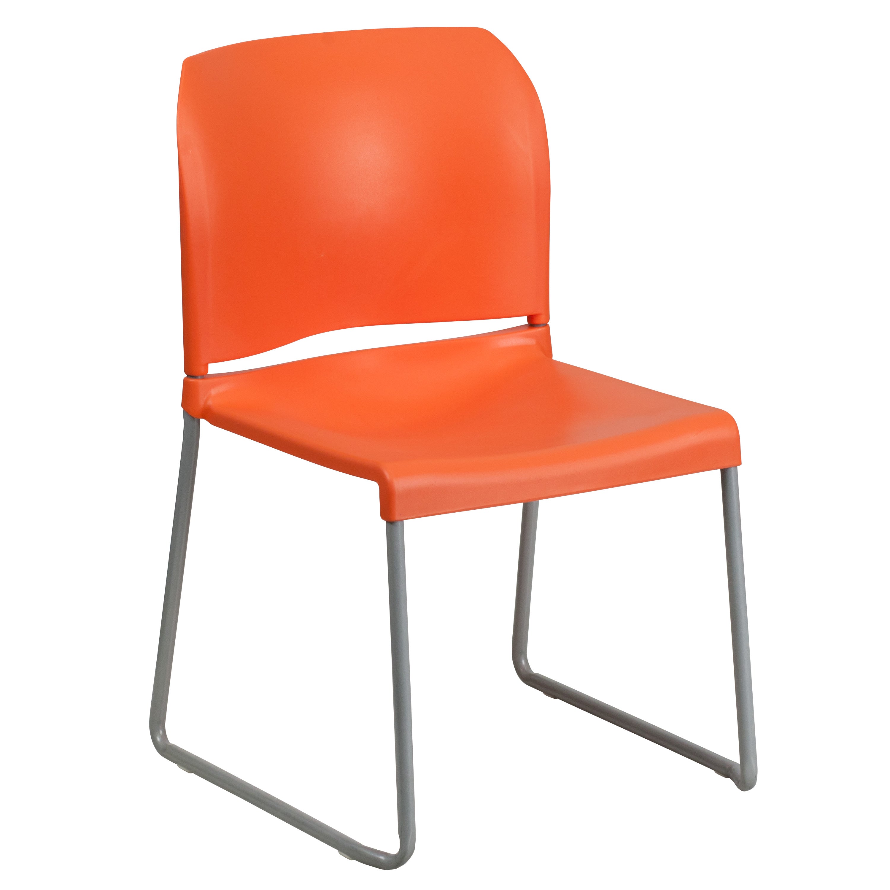 Contoured Stack Chair with Sled Base, 880 lb Capacity