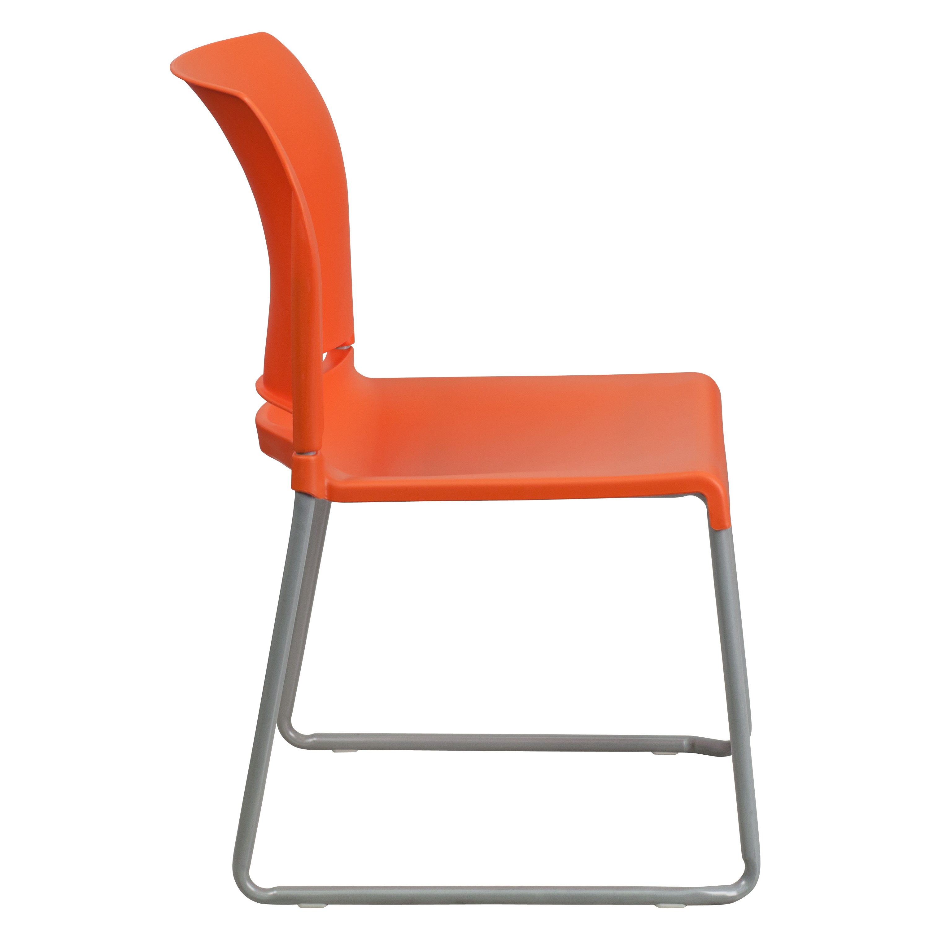Contoured Stack Chair with Sled Base, 880 lb Capacity
