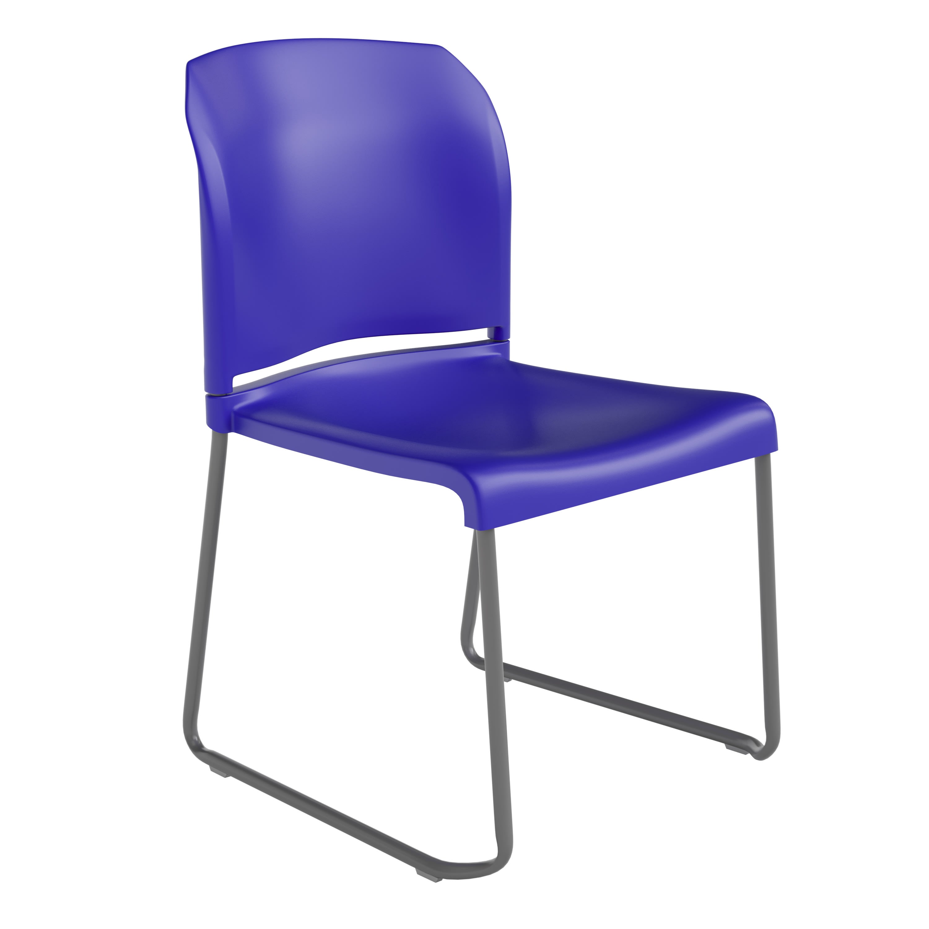 Contoured Stack Chair with Sled Base, 880 lb Capacity