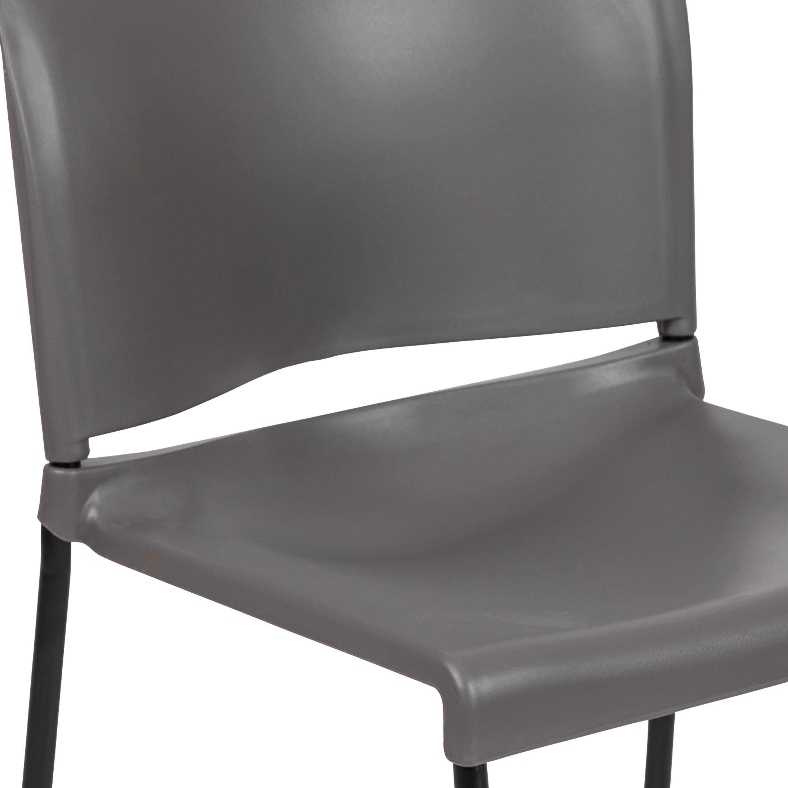 Contoured Stack Chair with Sled Base, 880 lb Capacity