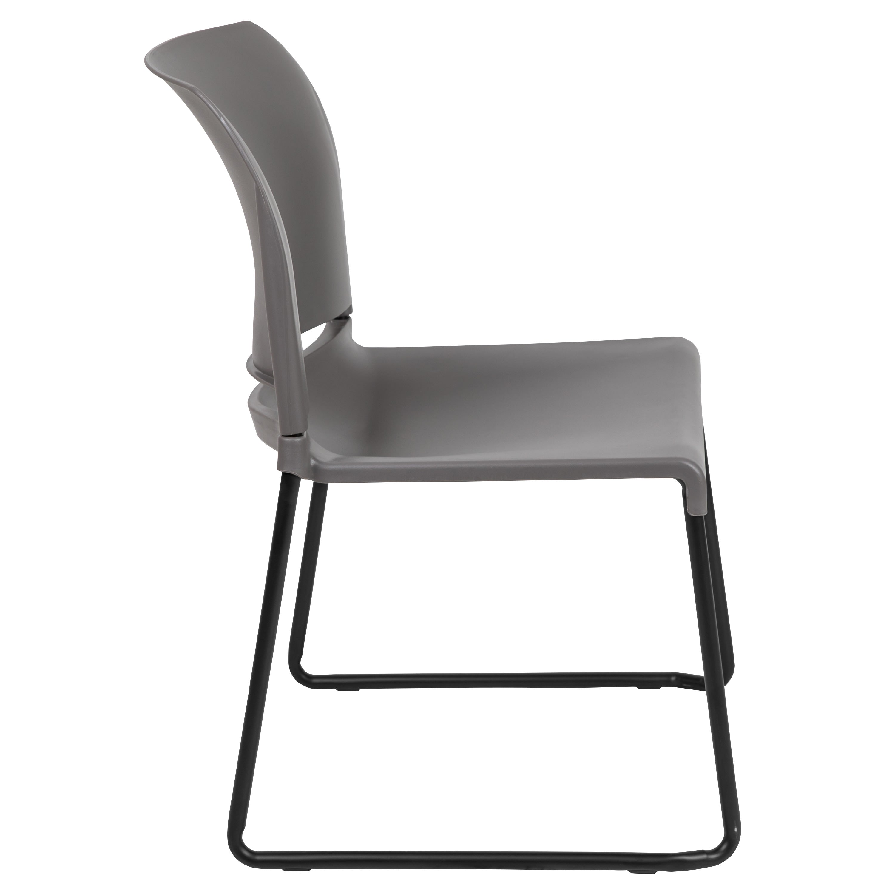 Contoured Stack Chair with Sled Base, 880 lb Capacity