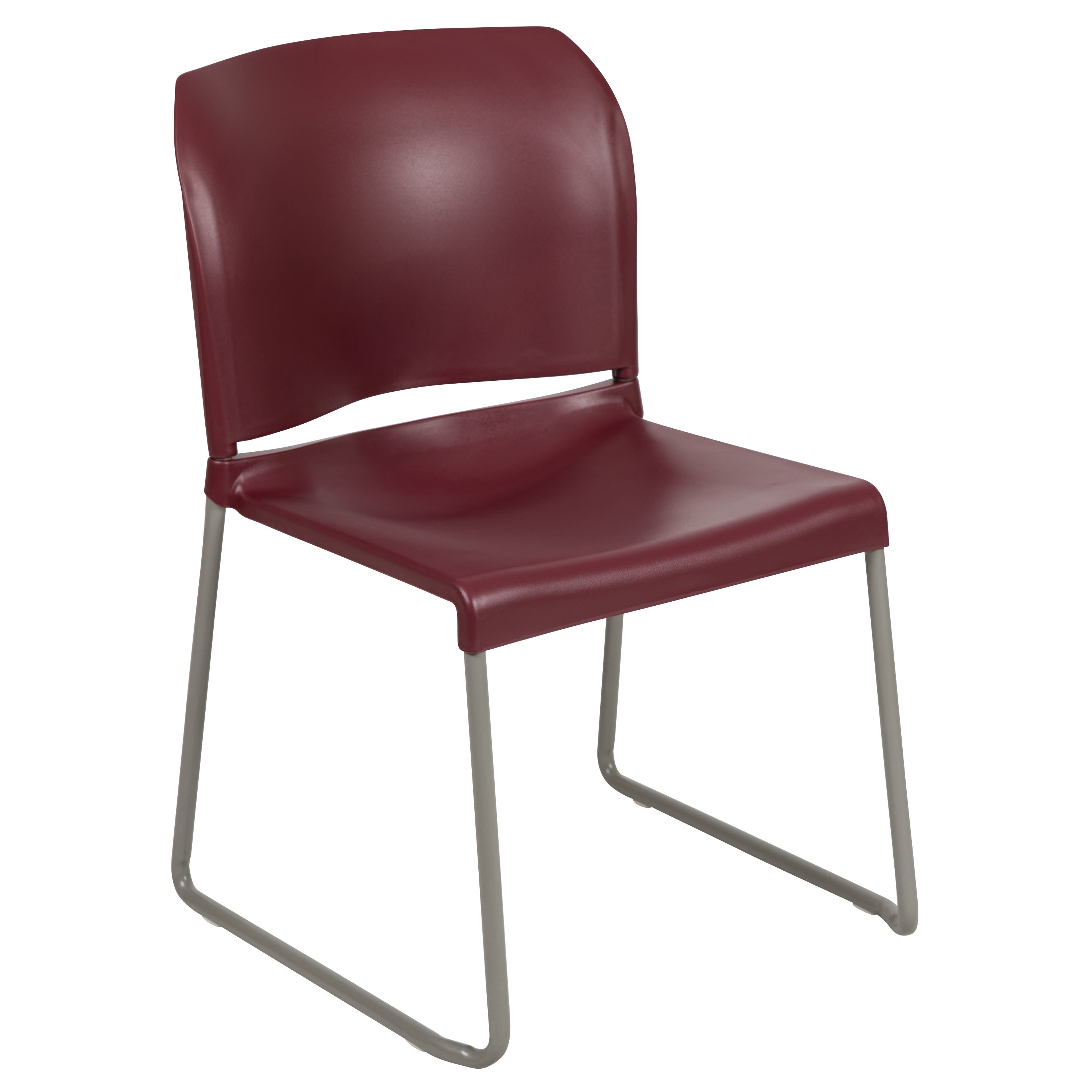 Contoured Stack Chair with Sled Base, 880 lb Capacity