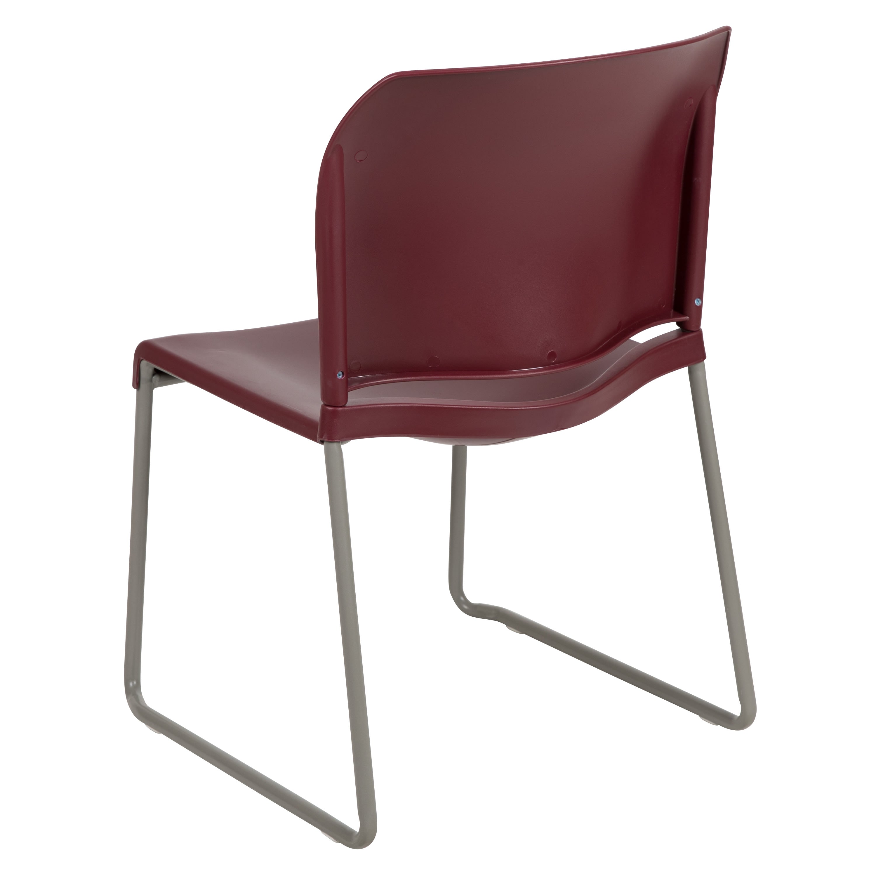 Contoured Stack Chair with Sled Base, 880 lb Capacity