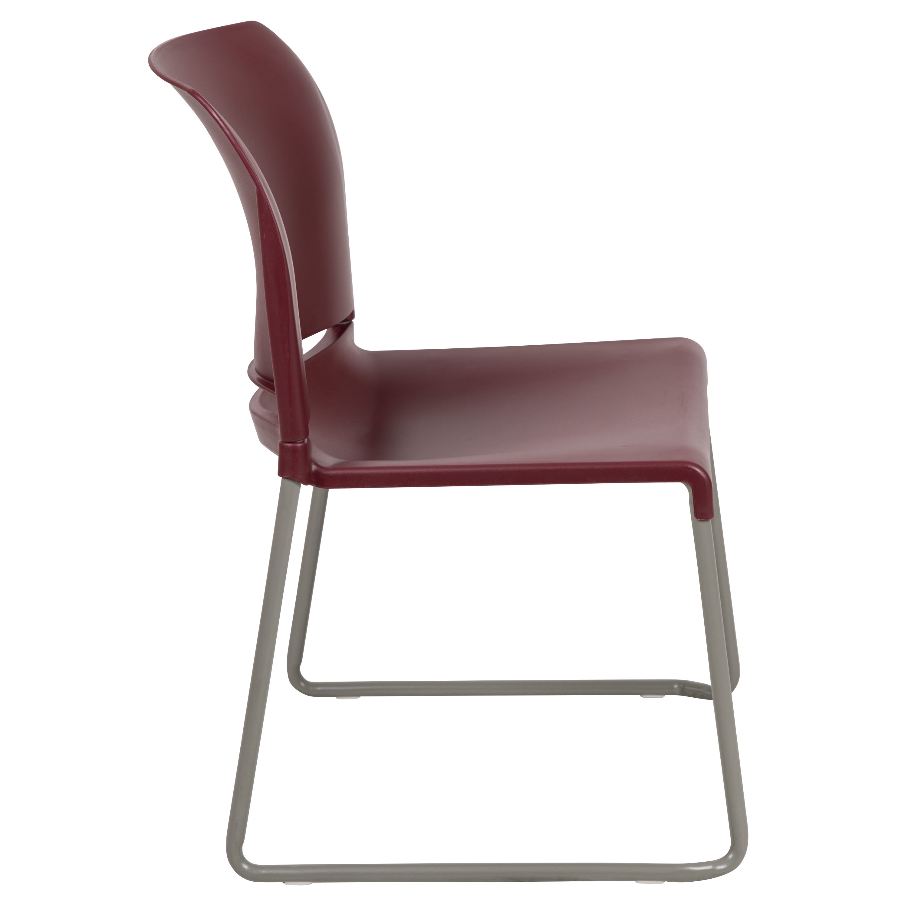 Contoured Stack Chair with Sled Base, 880 lb Capacity