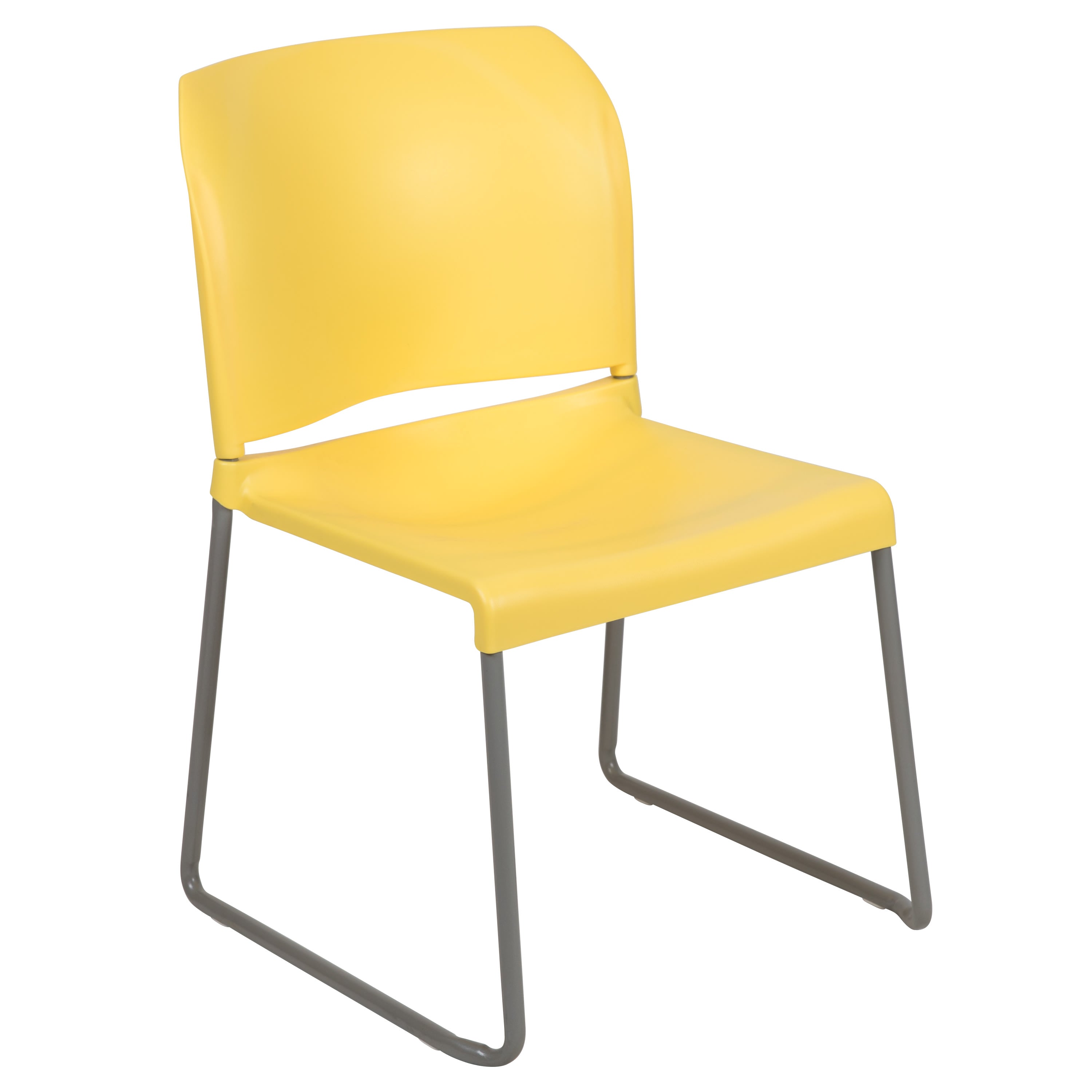 Contoured Stack Chair with Sled Base, 880 lb Capacity