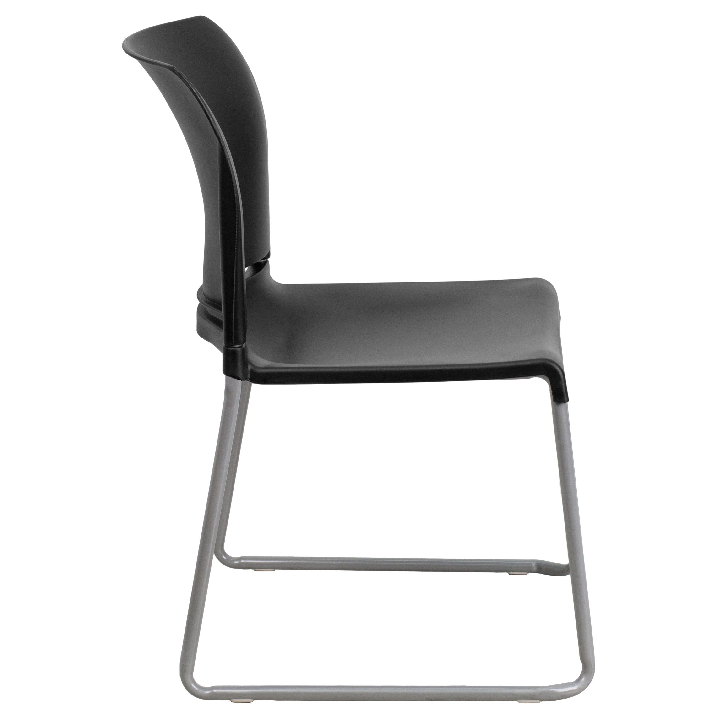 Contoured Stack Chair with Sled Base, 880 lb Capacity