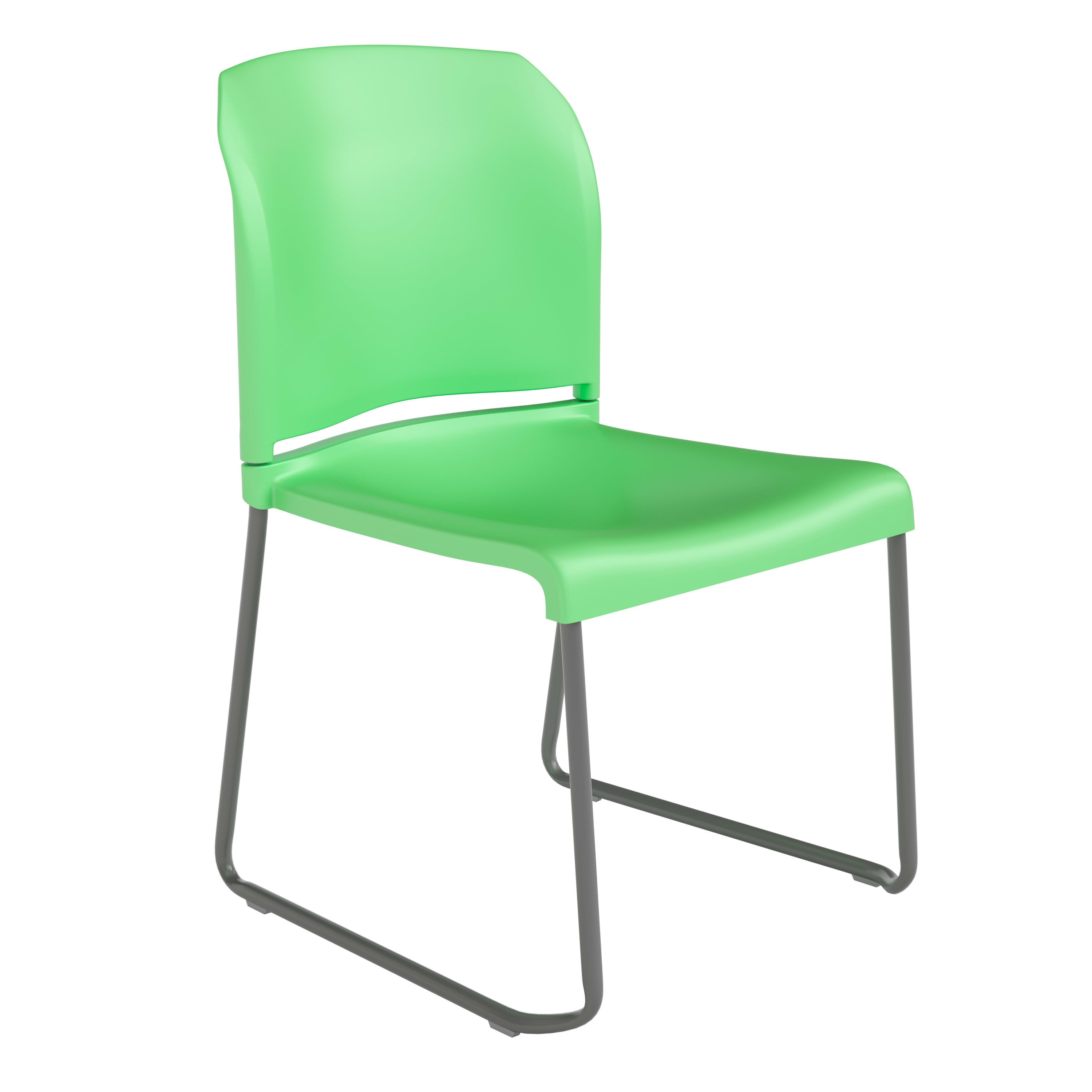 Contoured Stack Chair with Sled Base, 880 lb Capacity