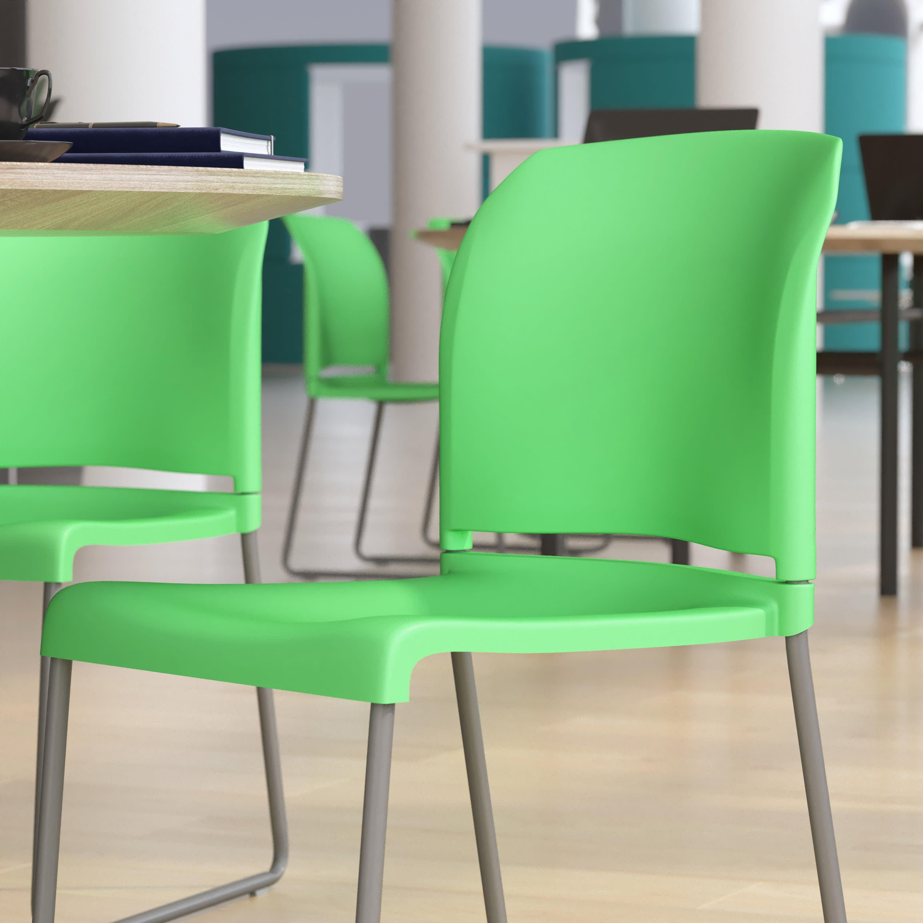 Contoured Stack Chair with Sled Base, 880 lb Capacity