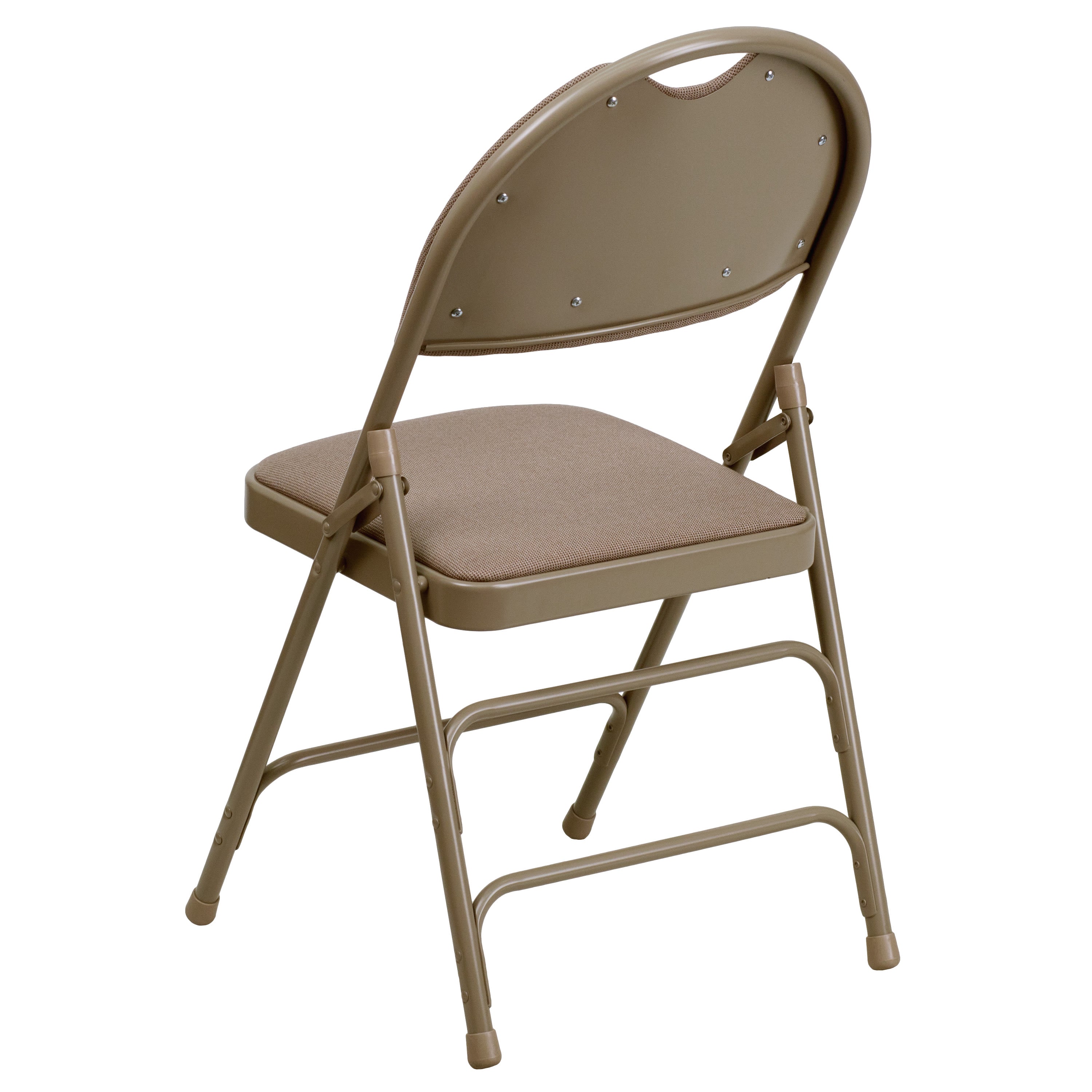 Extra Large Triple-Braced Metal Folding Chair with Carry Handle