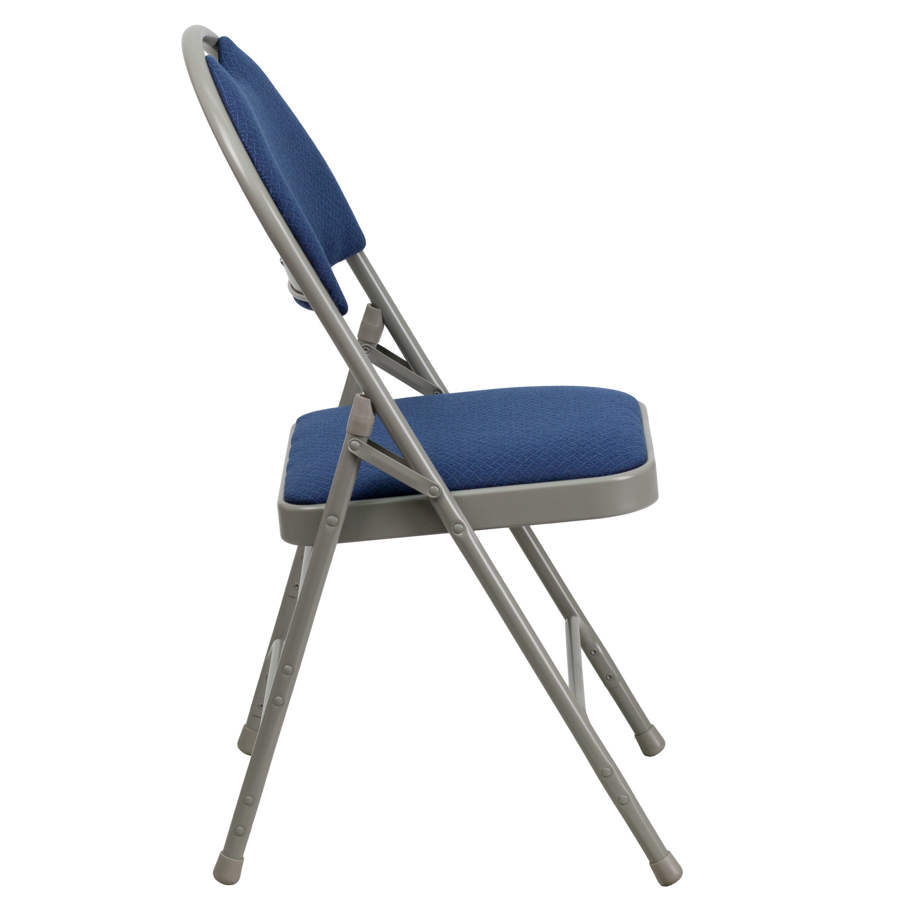 Extra Large Triple-Braced Metal Folding Chair with Carry Handle