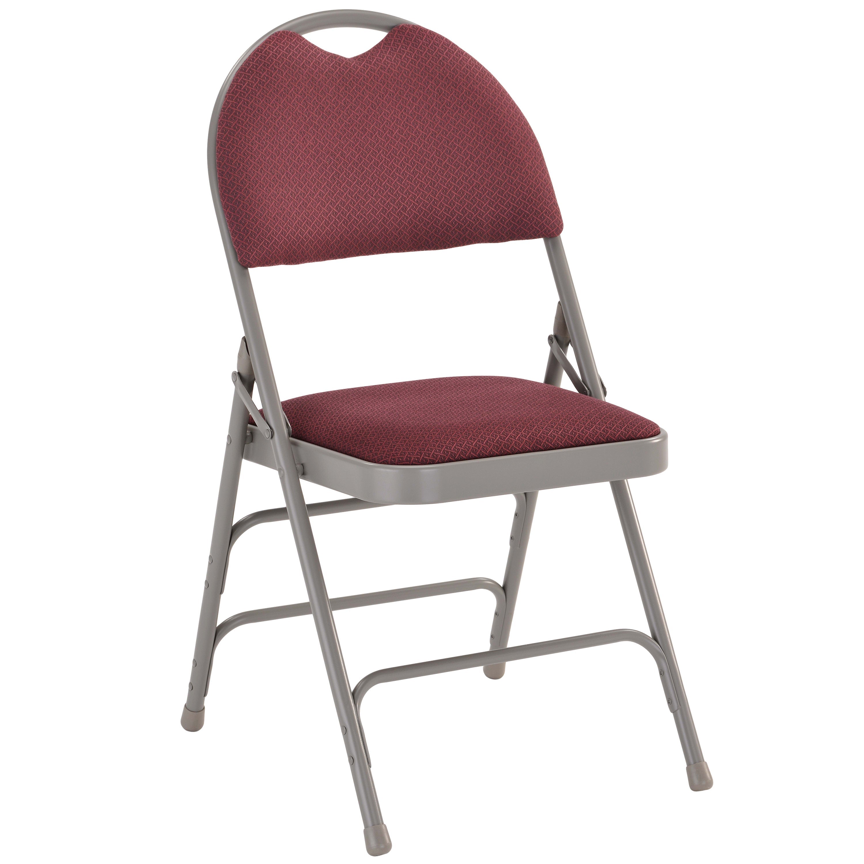 Extra Large Triple-Braced Metal Folding Chair with Carry Handle