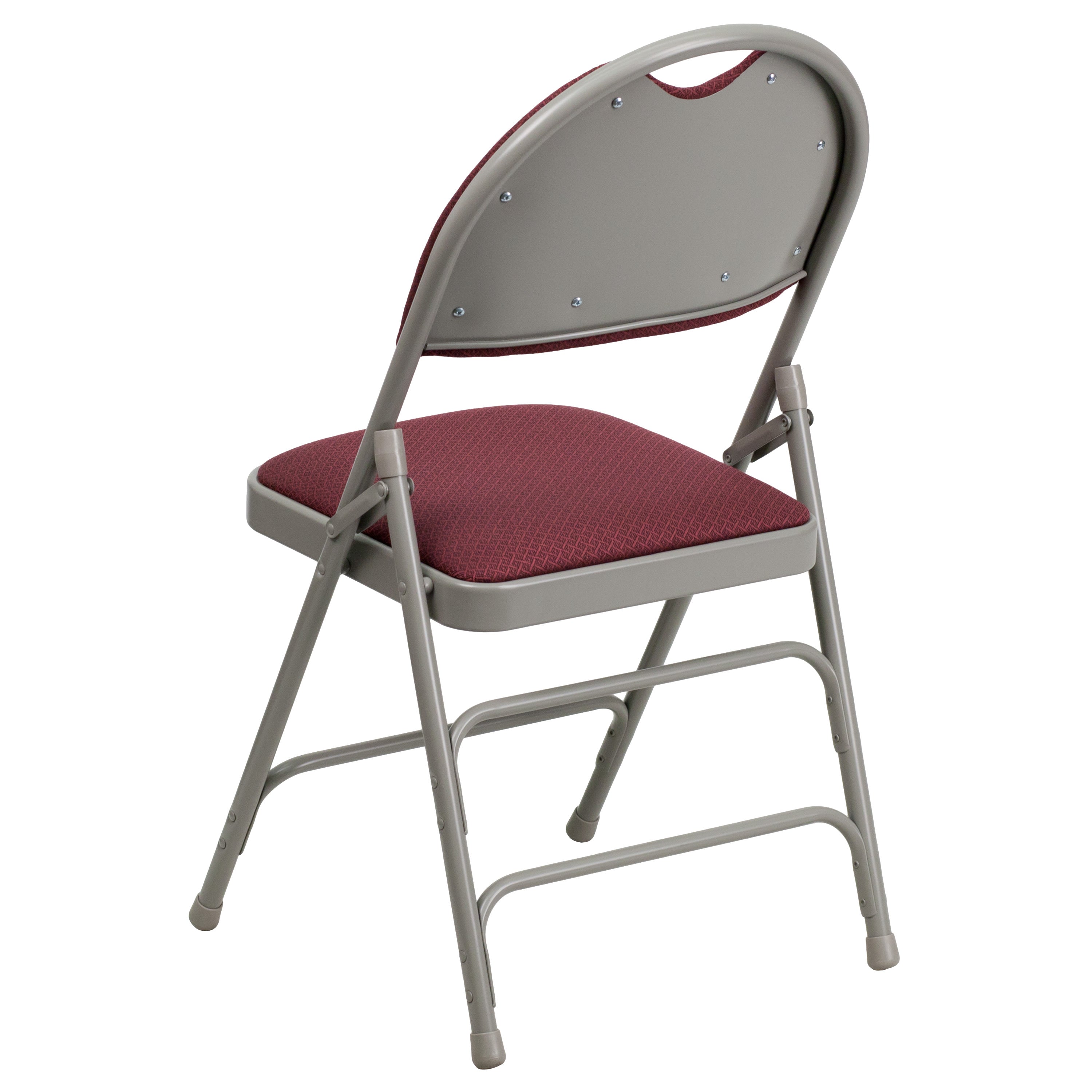 Extra Large Triple-Braced Metal Folding Chair with Carry Handle