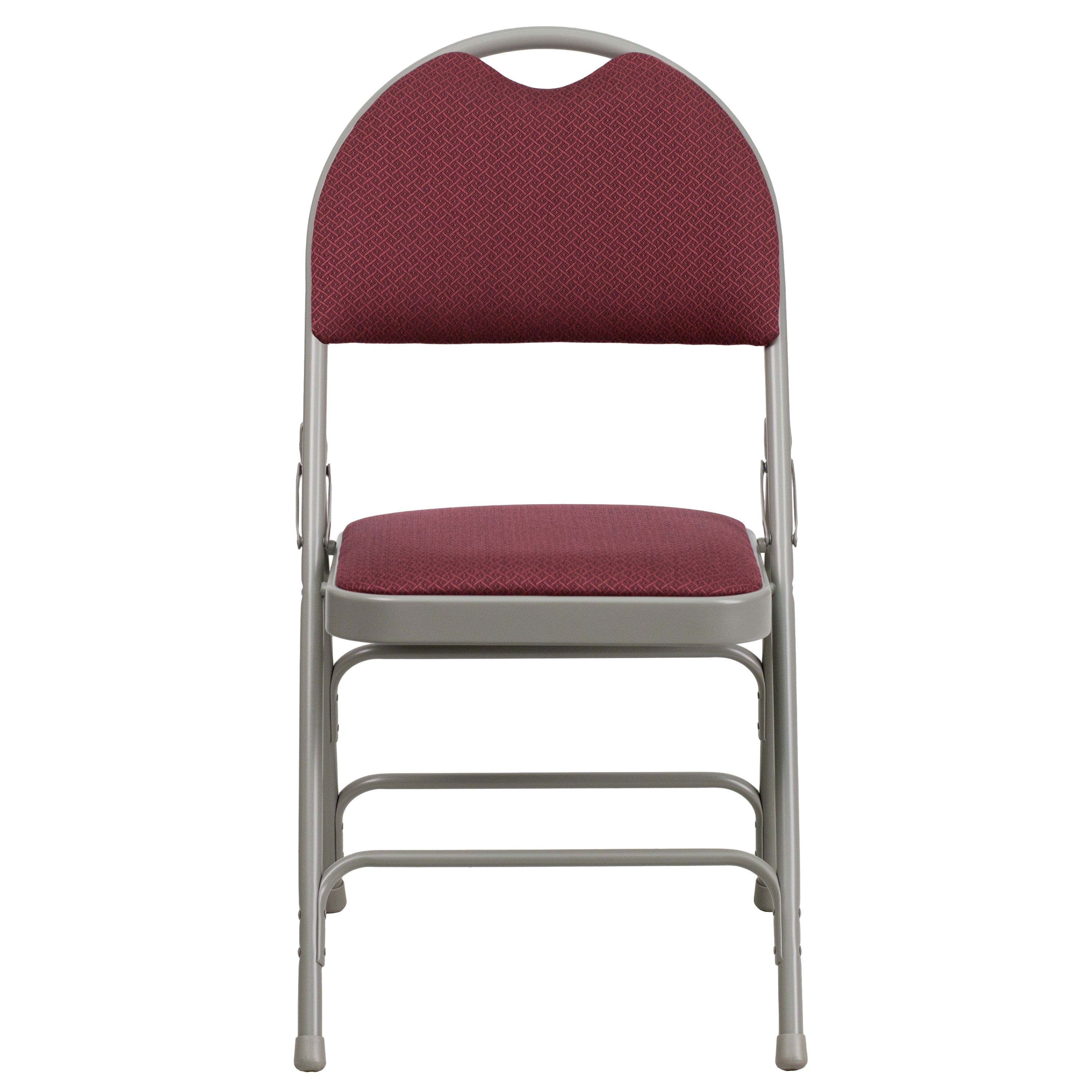 Extra Large Triple-Braced Metal Folding Chair with Carry Handle