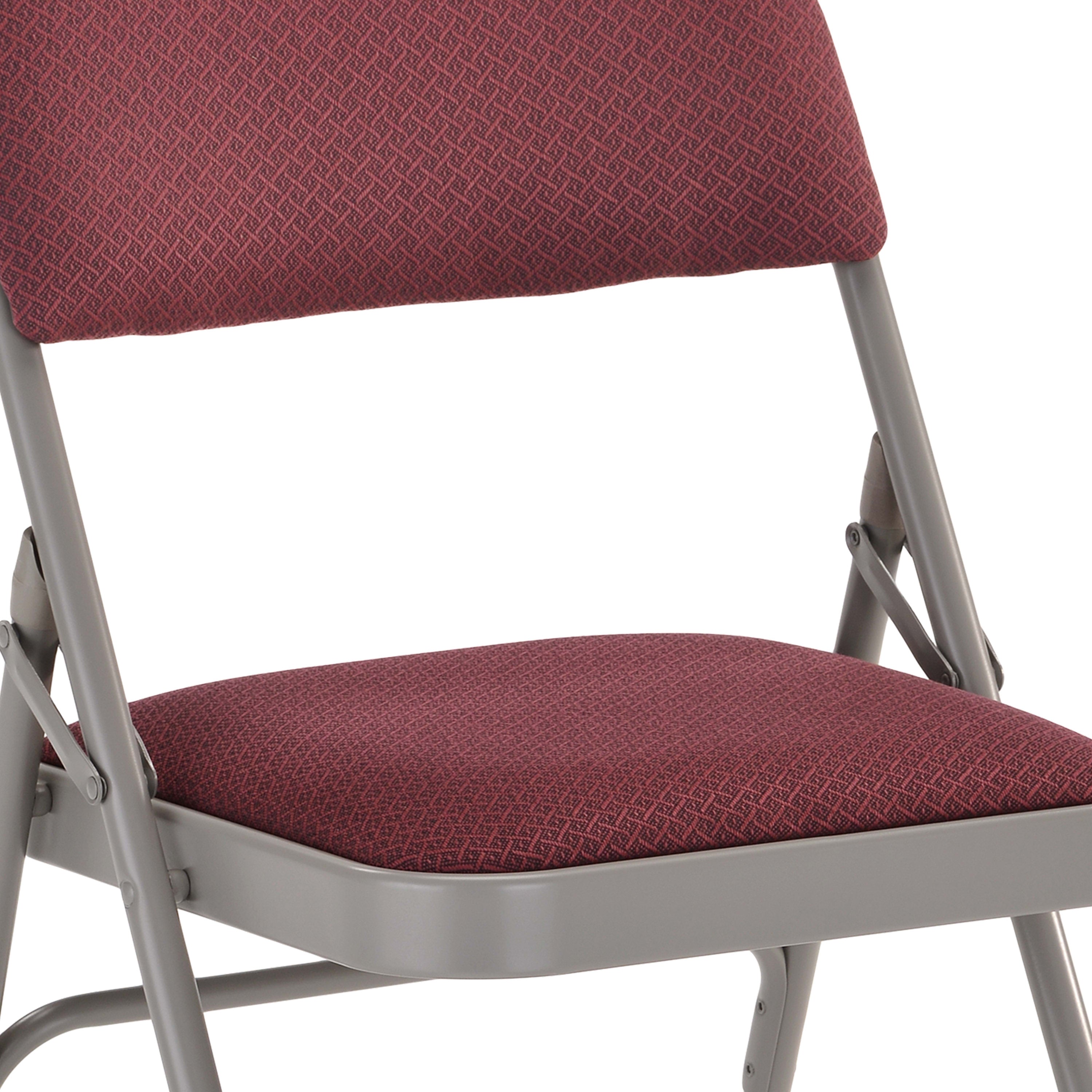 Extra Large Triple-Braced Metal Folding Chair with Carry Handle