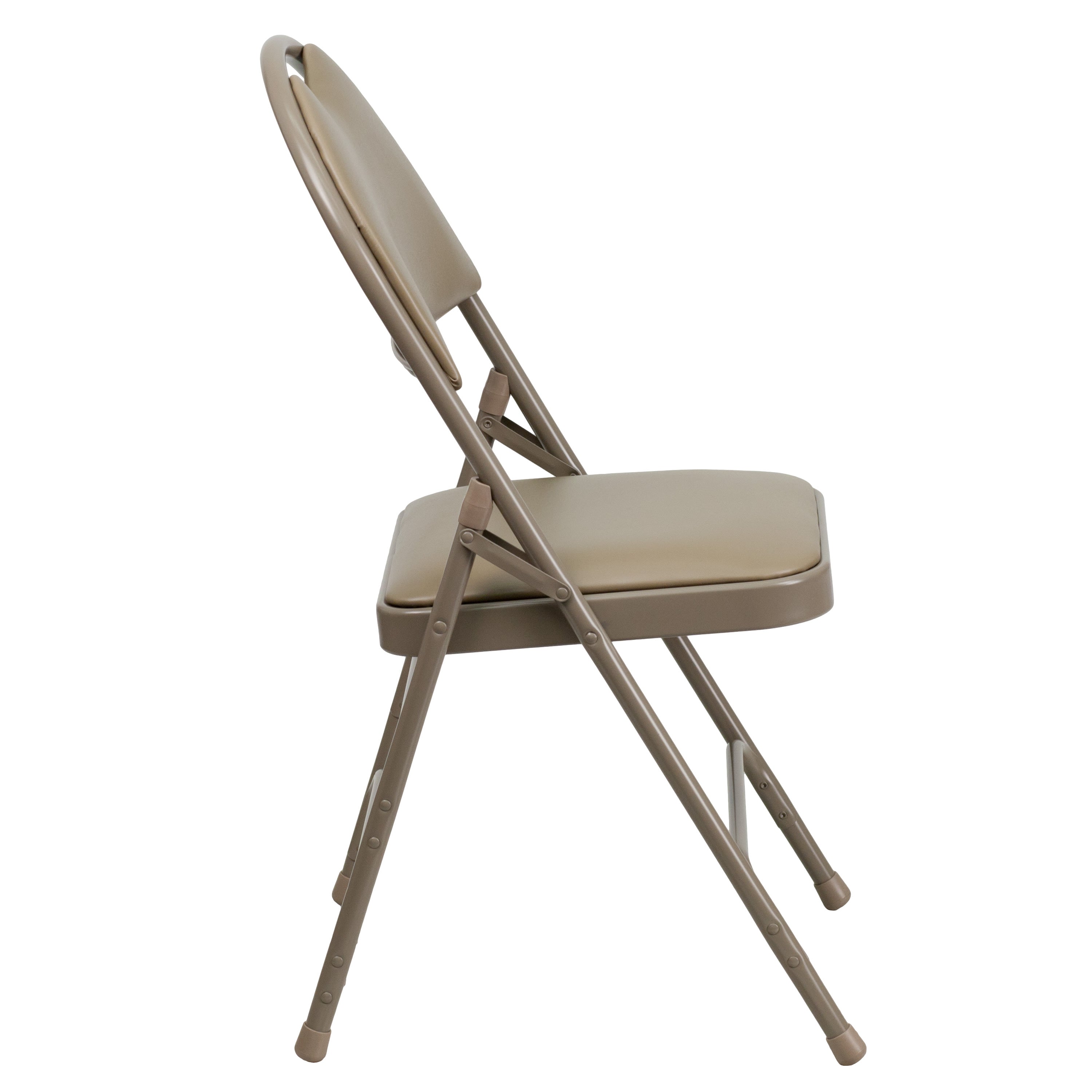 Extra Large Triple-Braced Metal Folding Chair with Carry Handle