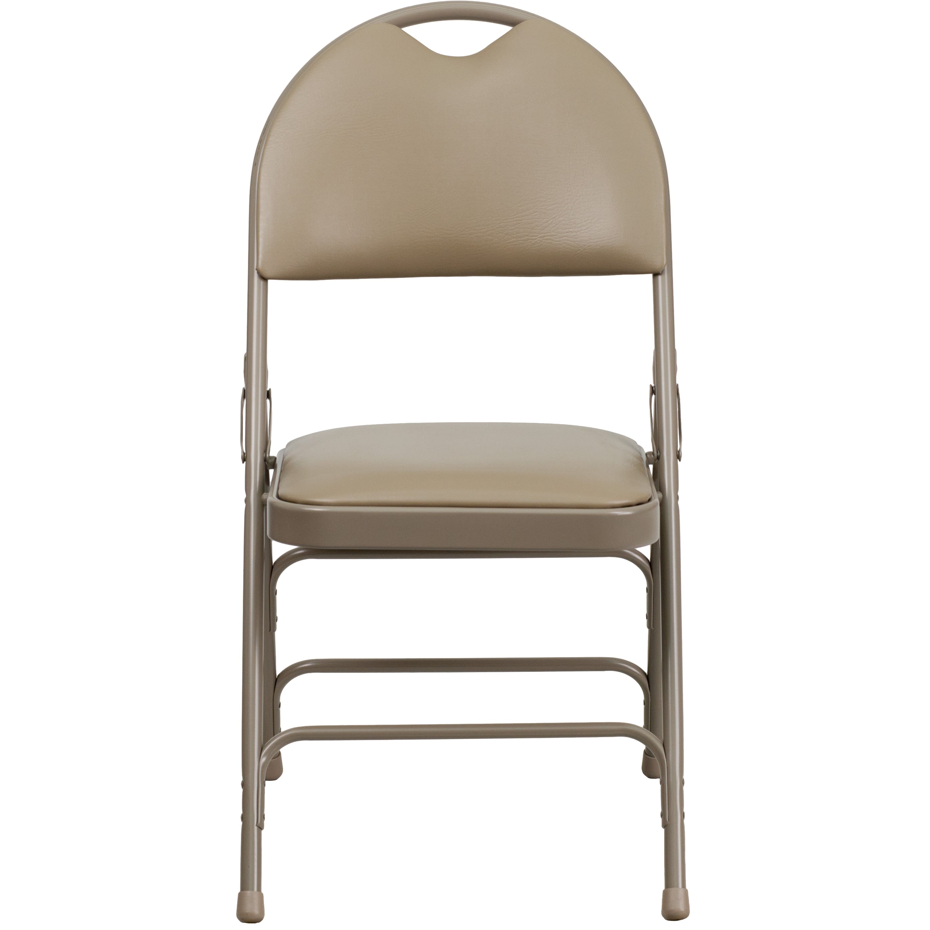Extra Large Triple-Braced Metal Folding Chair with Carry Handle