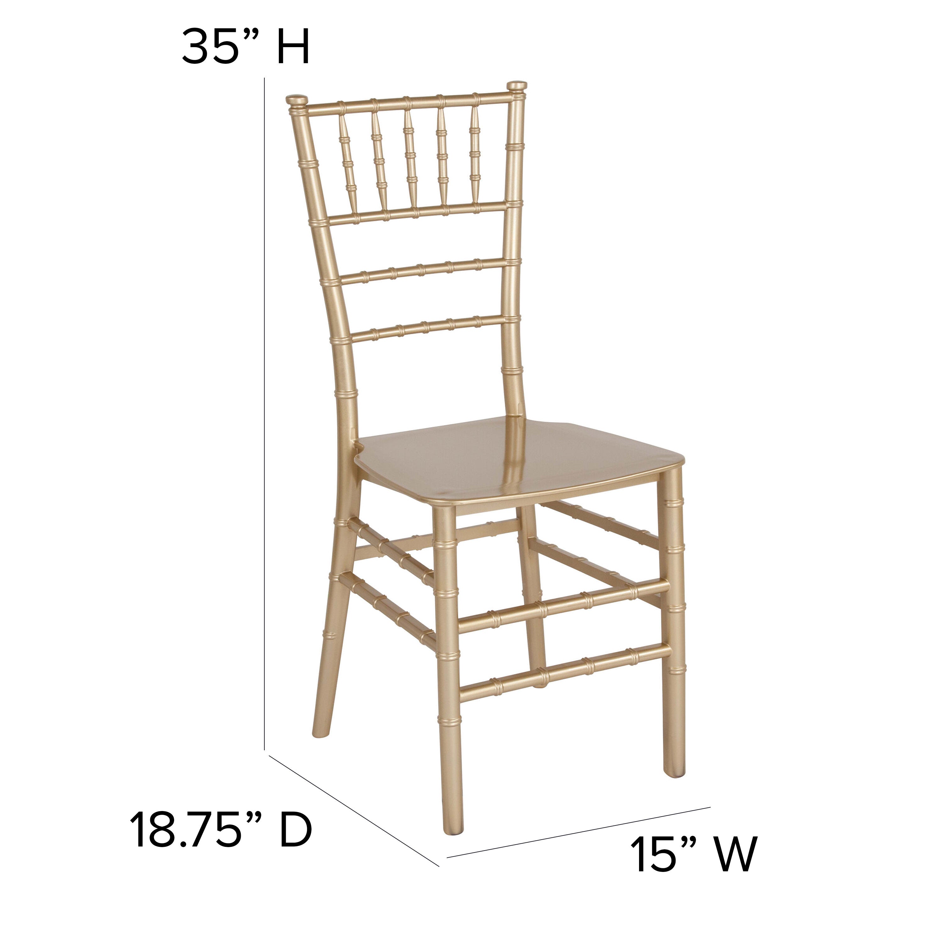 Resin Stackable Chiavari Chair with Cushion