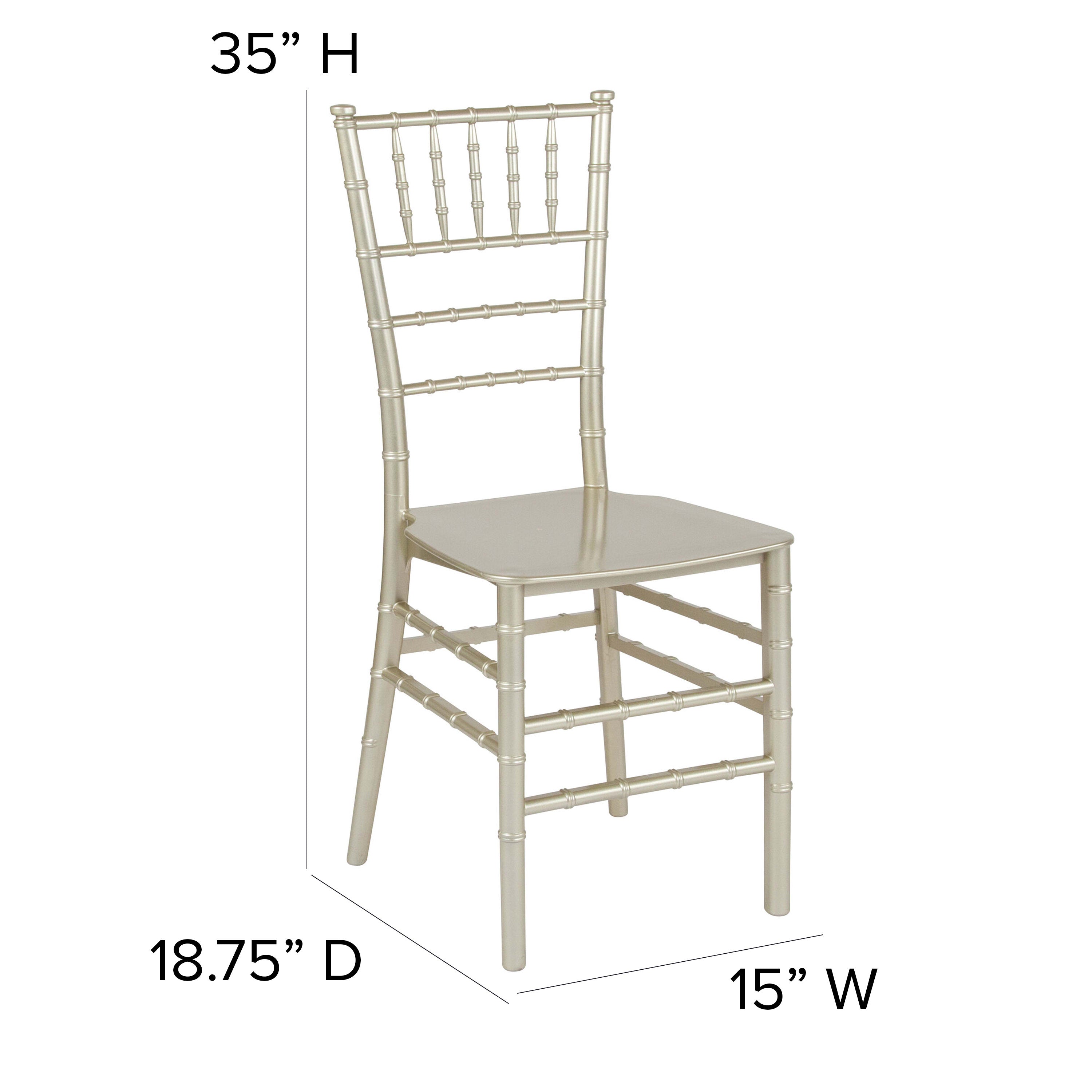 Resin Stackable Chiavari Chair with Cushion