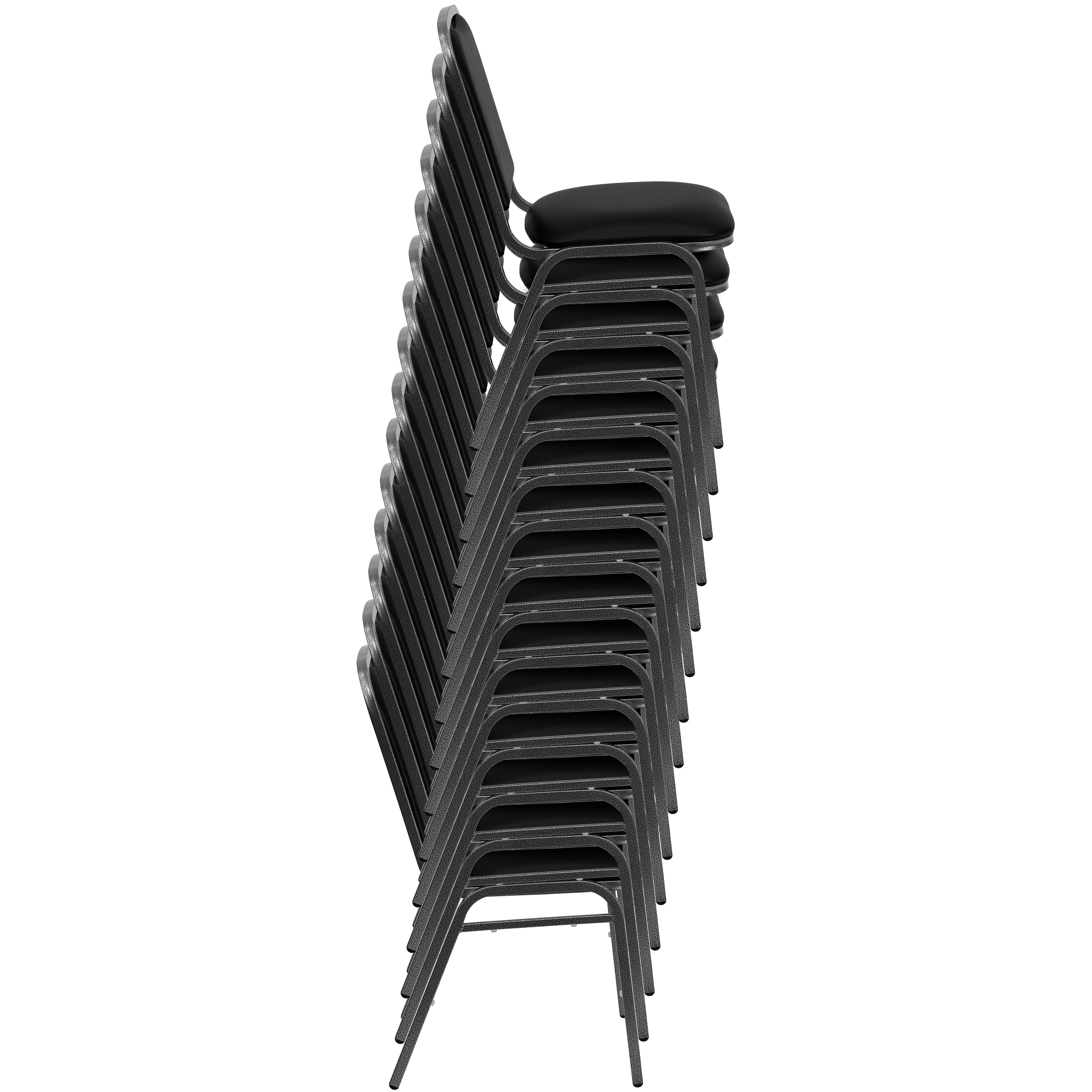 Stacking Banquet Chair with Vinyl Seat, 1.5-Inch Cushion