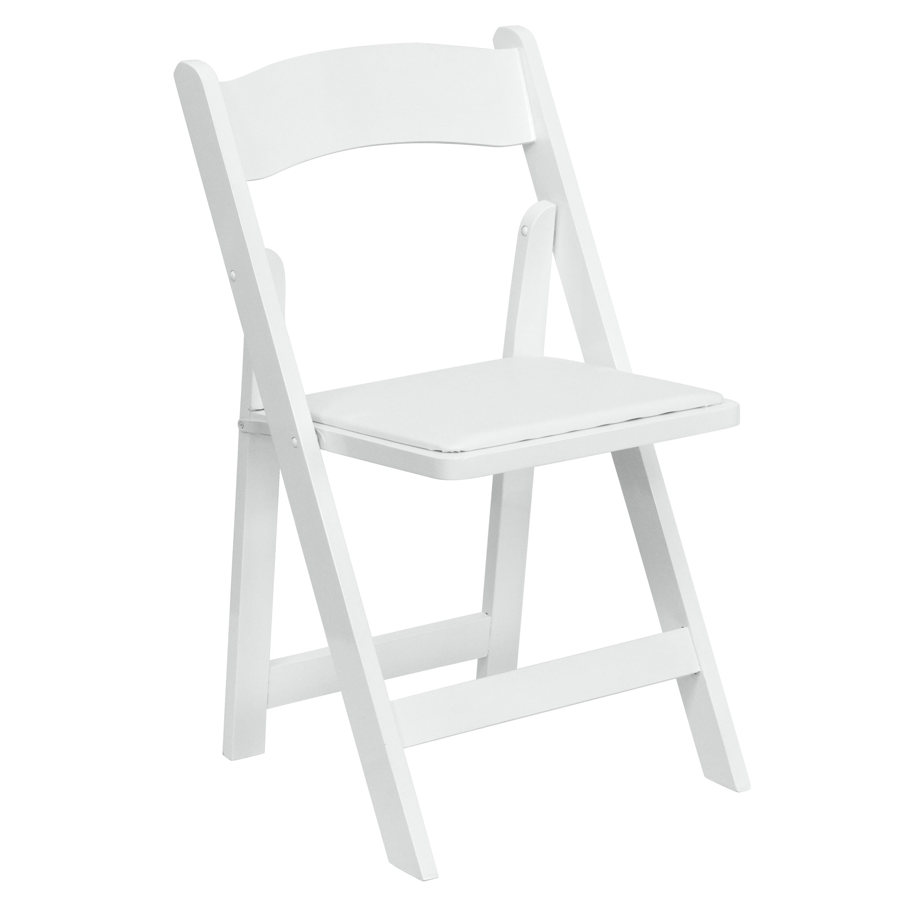 Wood Folding Chair with Vinyl Padded Seat