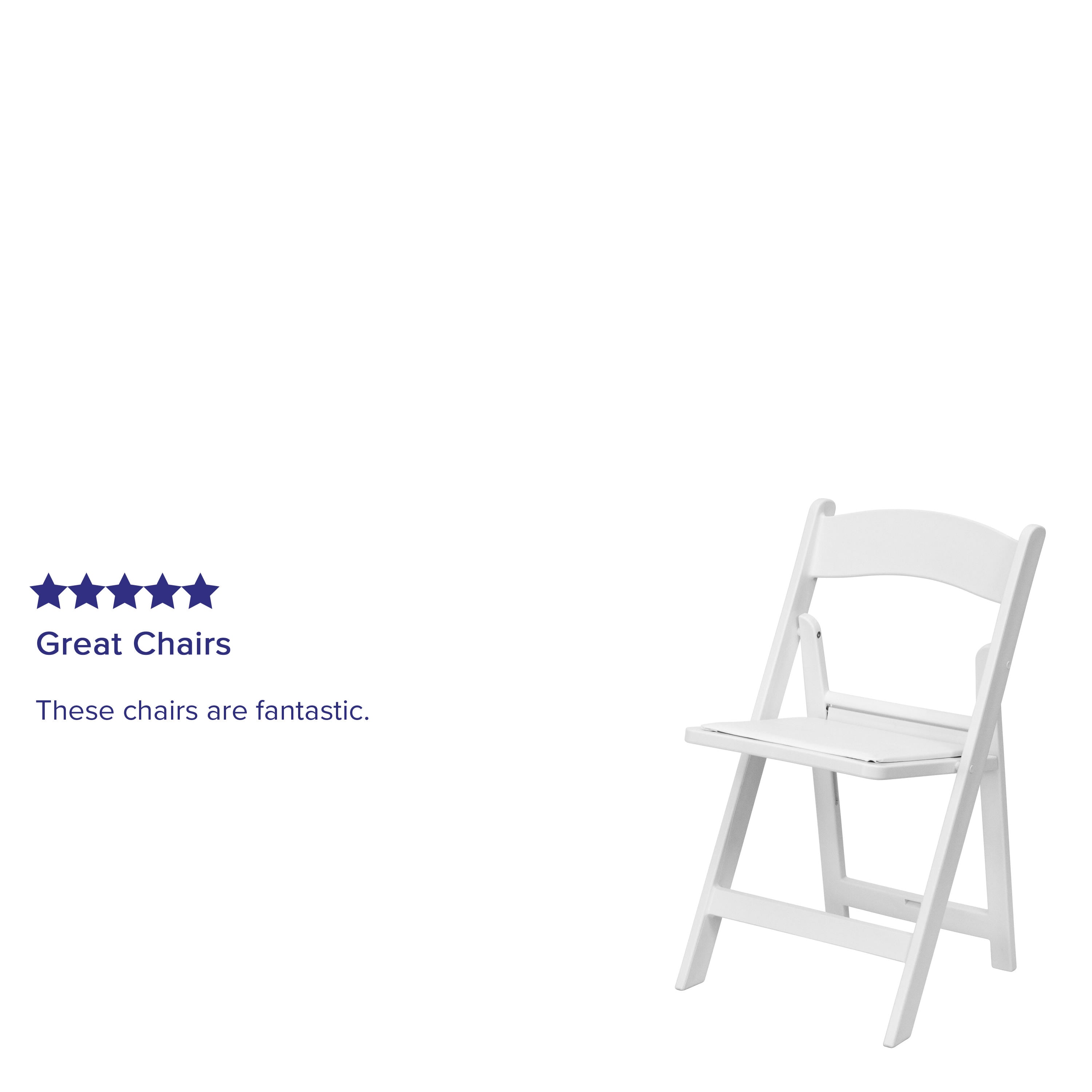 Wood Folding Chair with Vinyl Padded Seat
