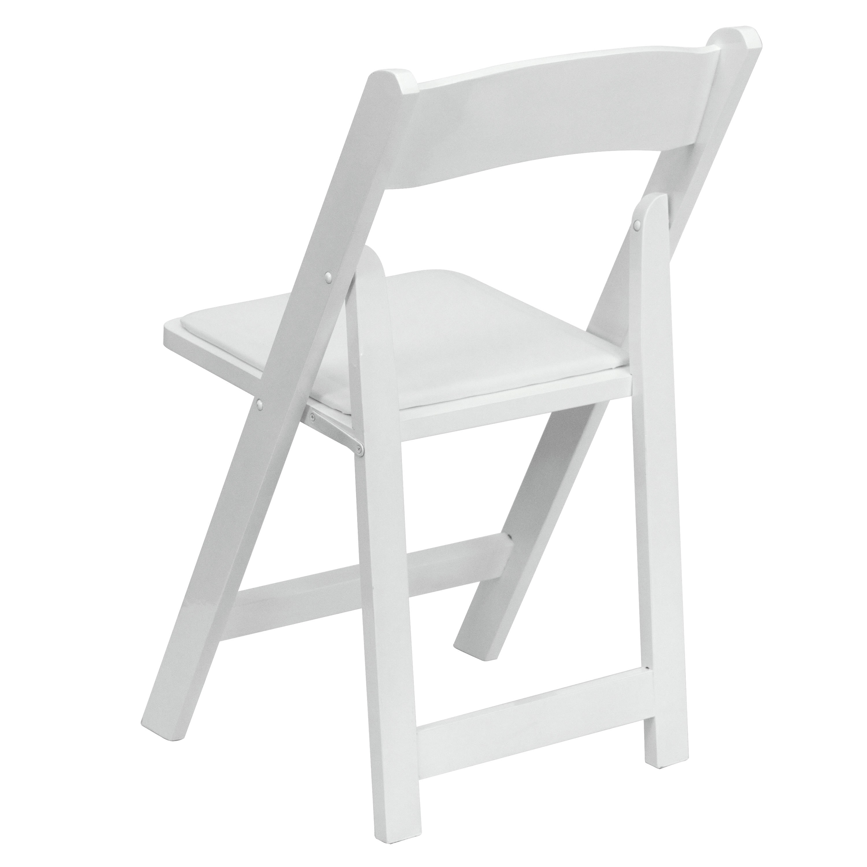 Wood Folding Chair with Vinyl Padded Seat
