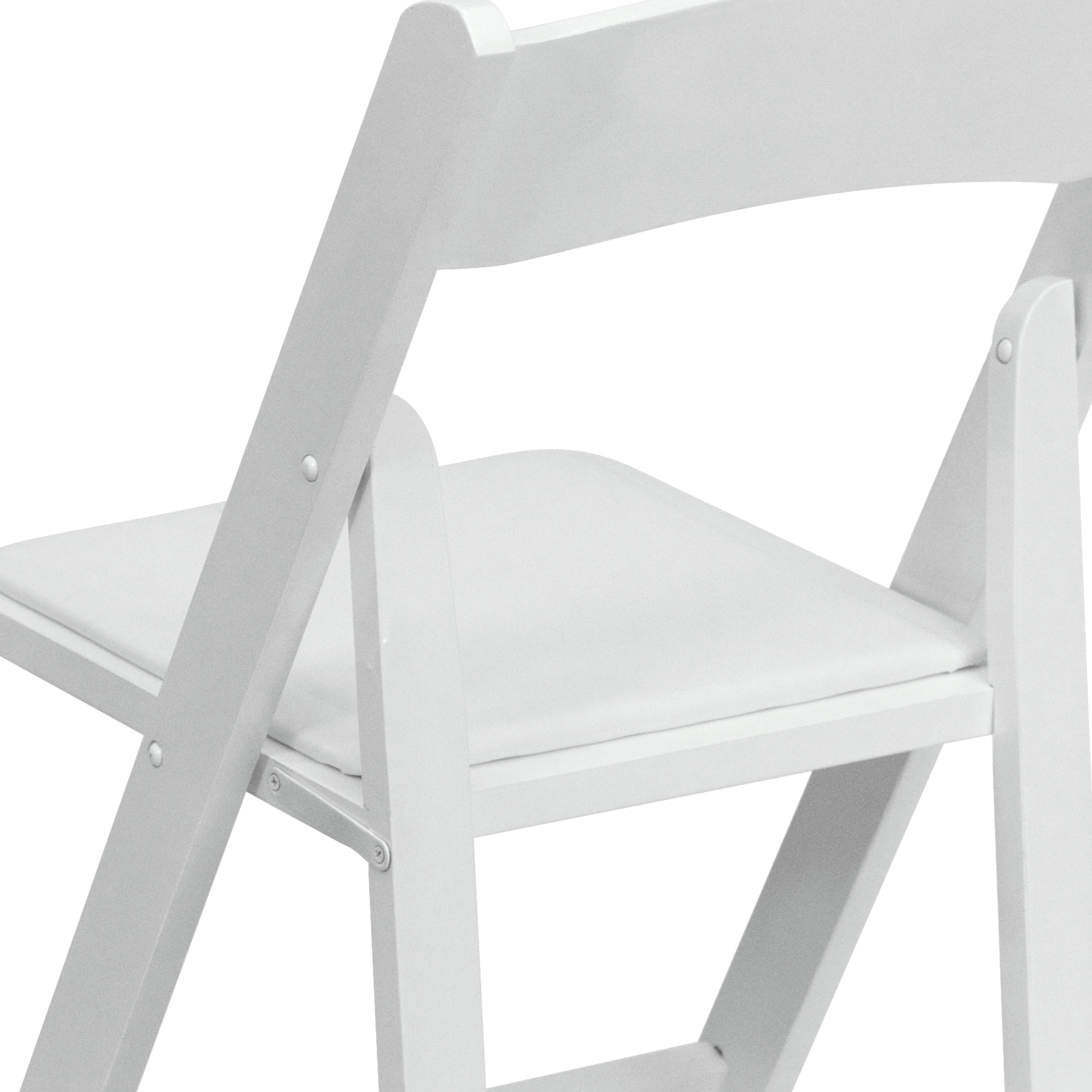 Wood Folding Chair with Vinyl Padded Seat