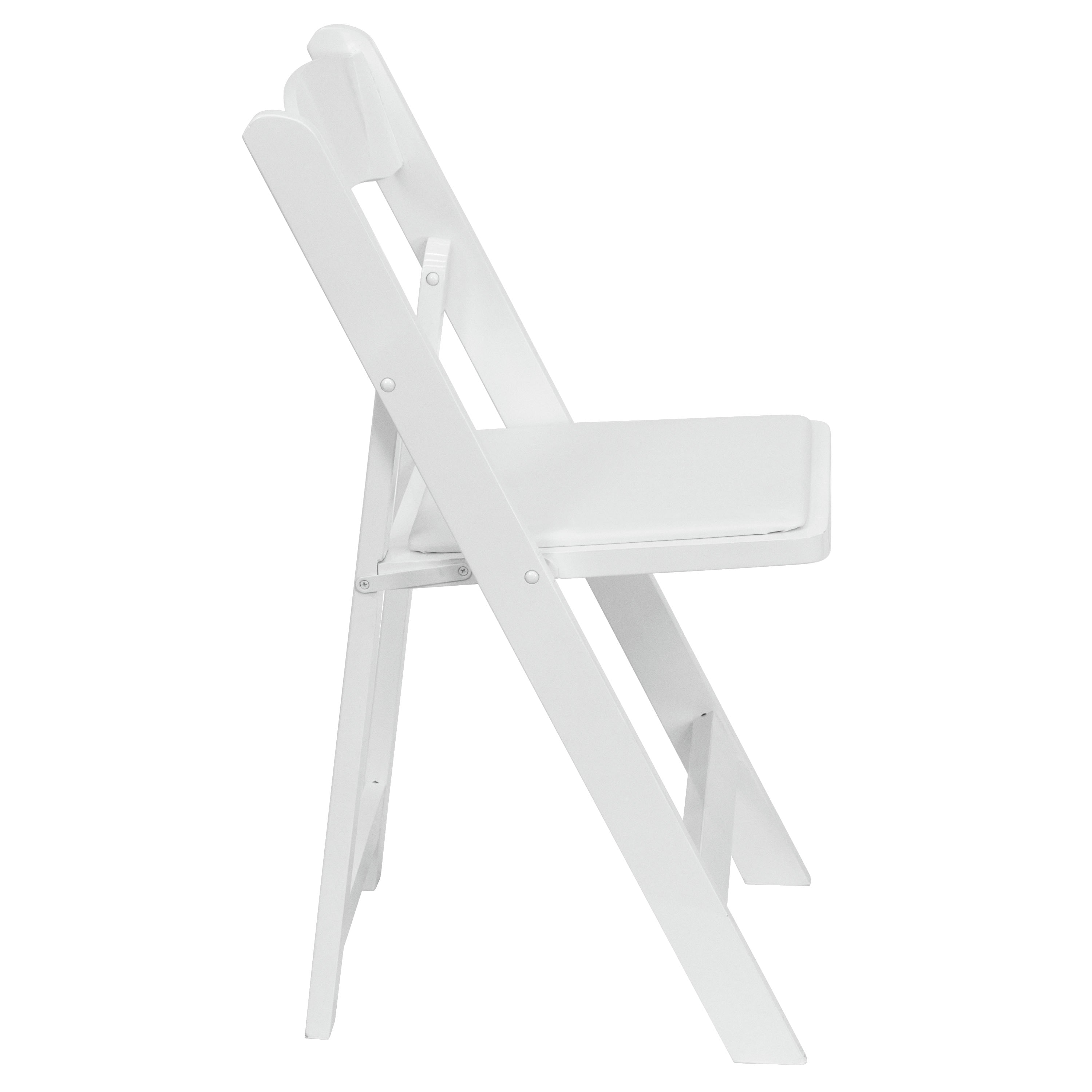 Wood Folding Chair with Vinyl Padded Seat