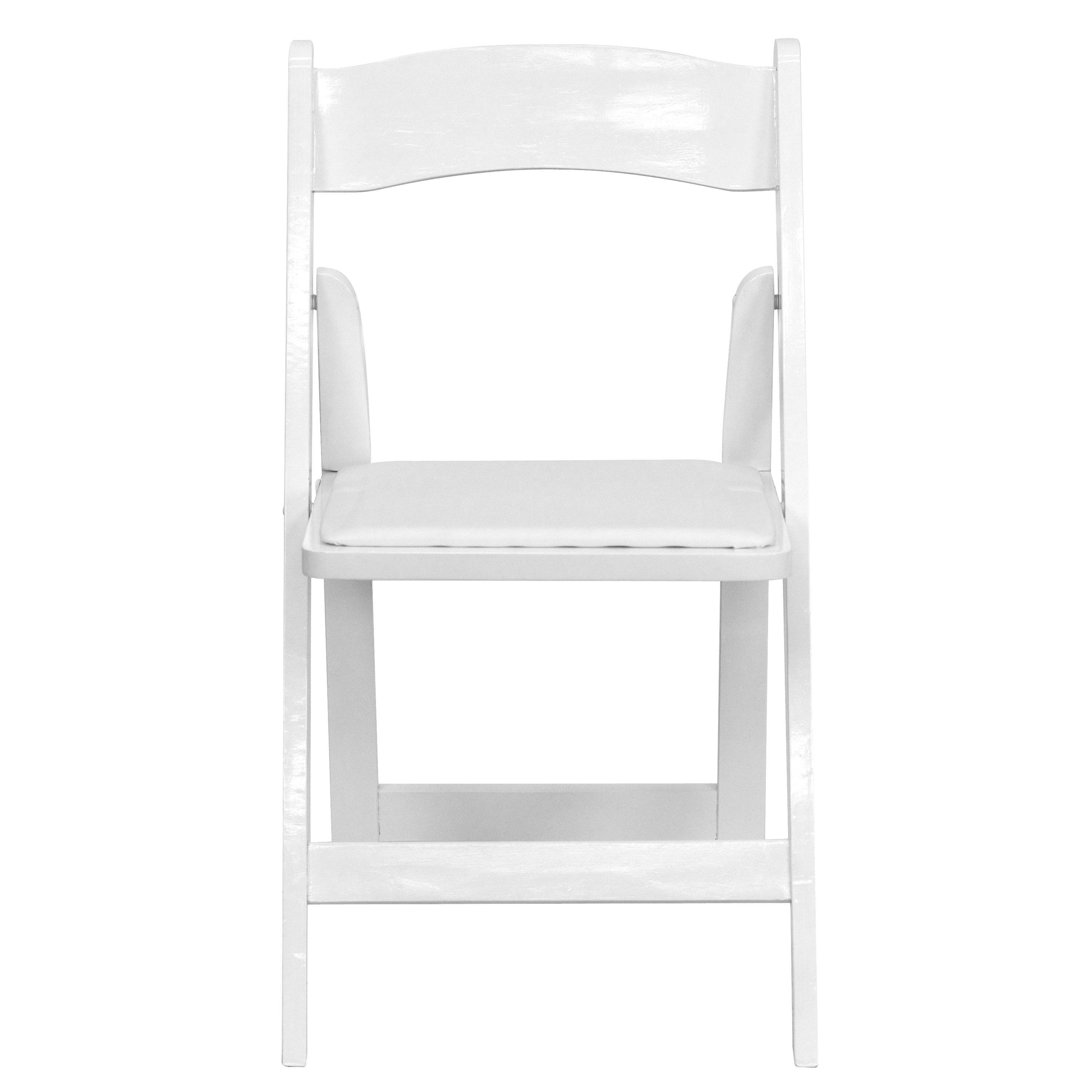Wood Folding Chair with Vinyl Padded Seat