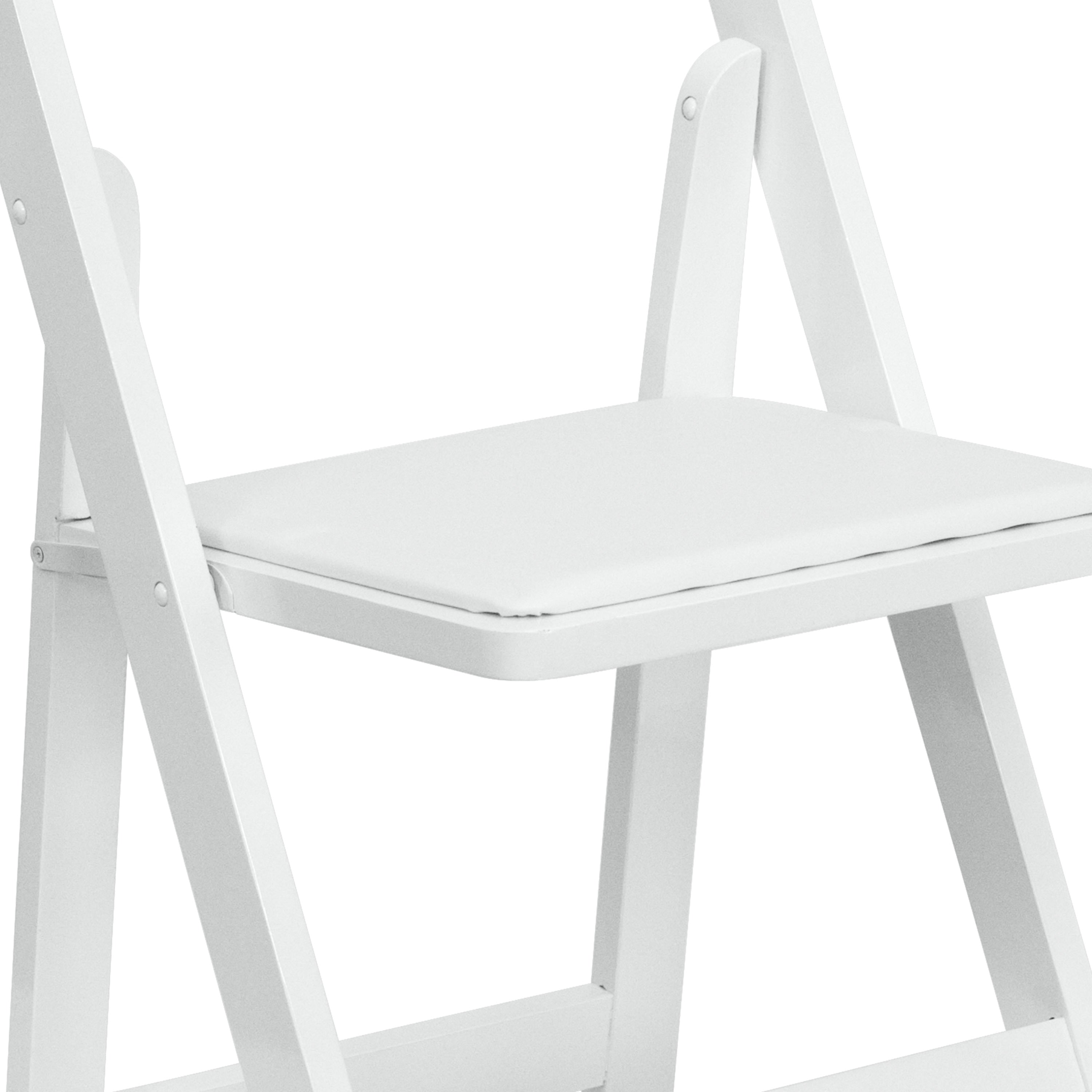 Wood Folding Chair with Vinyl Padded Seat