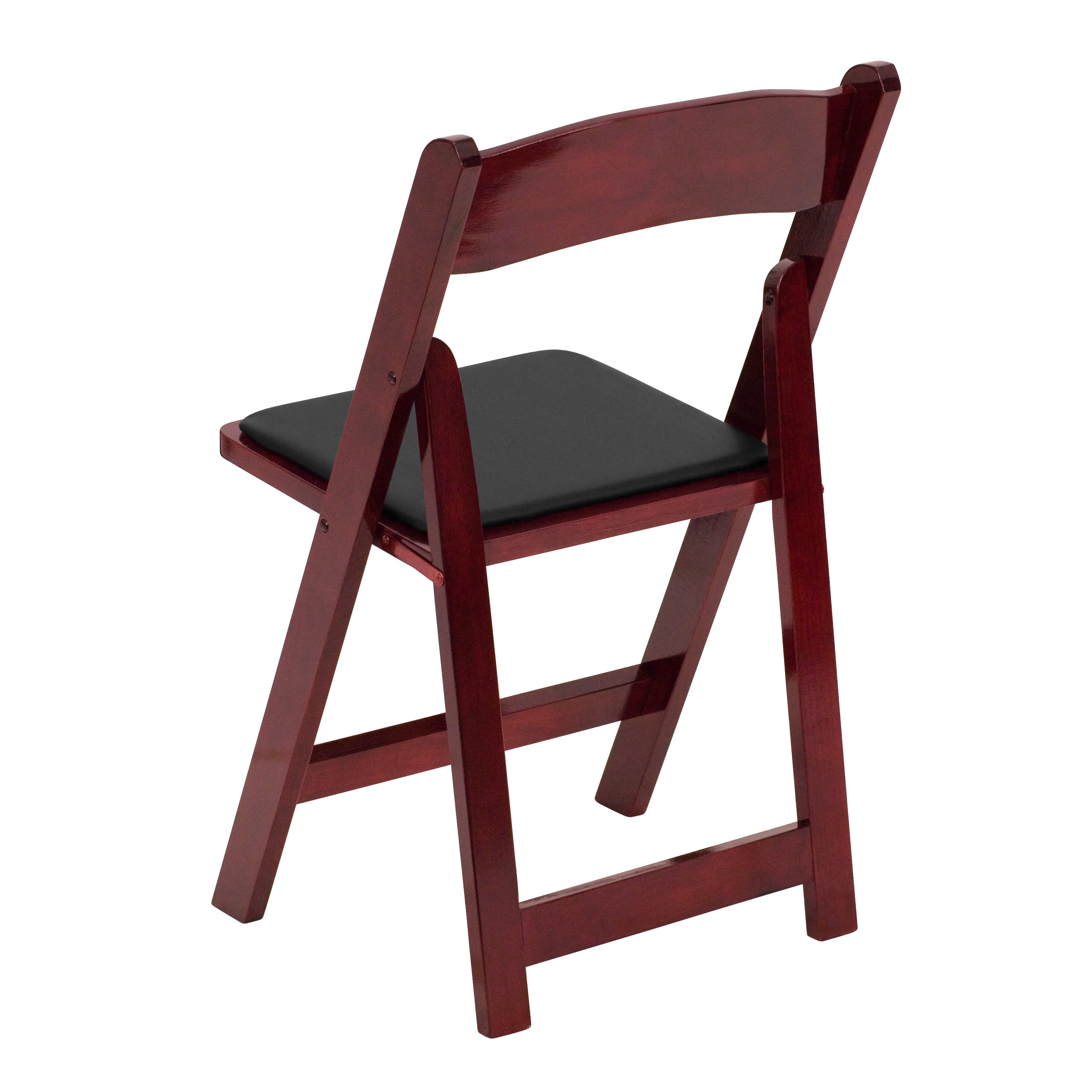 Wood Folding Chair with Vinyl Padded Seat