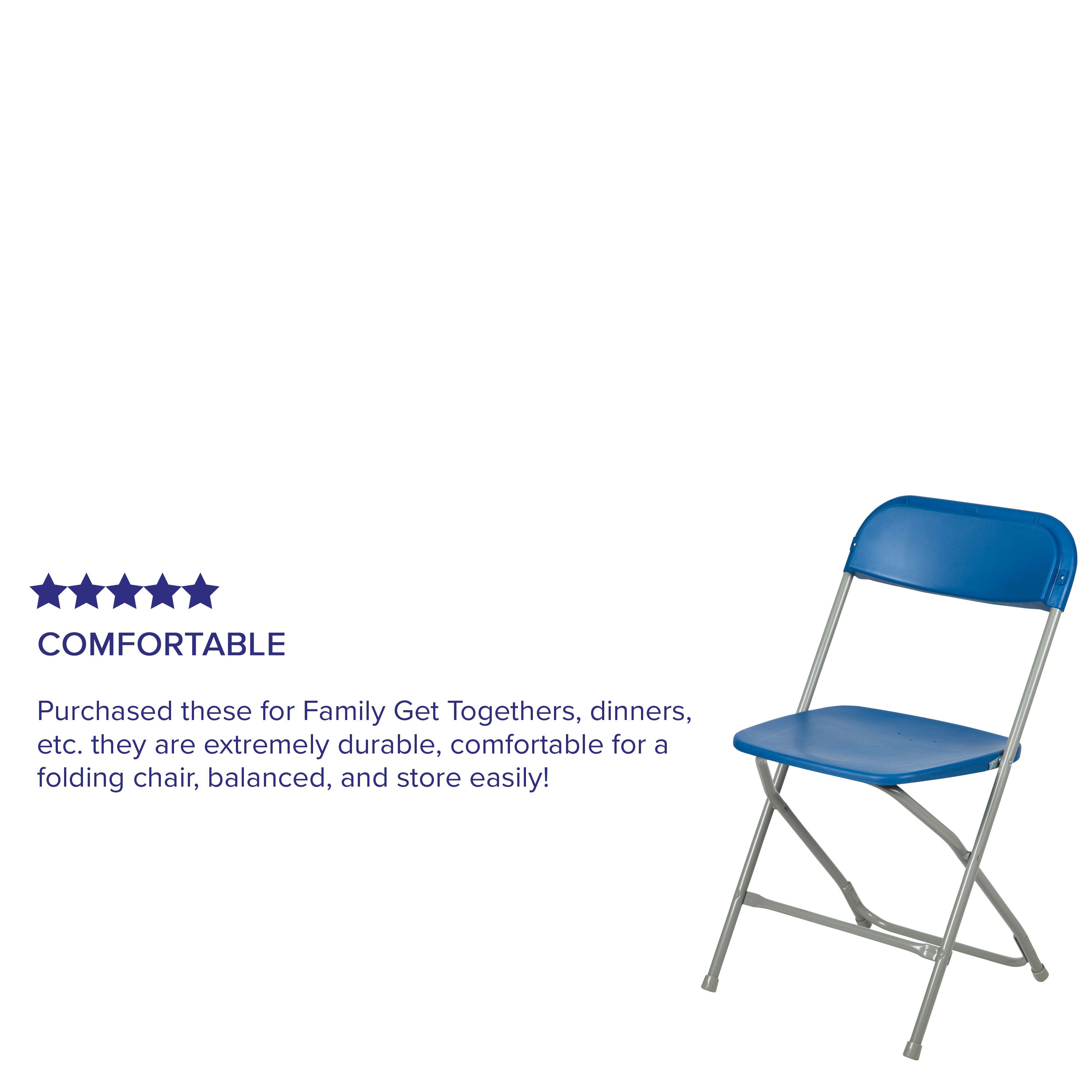 Plastic Folding Chair, 650 lb Capacity