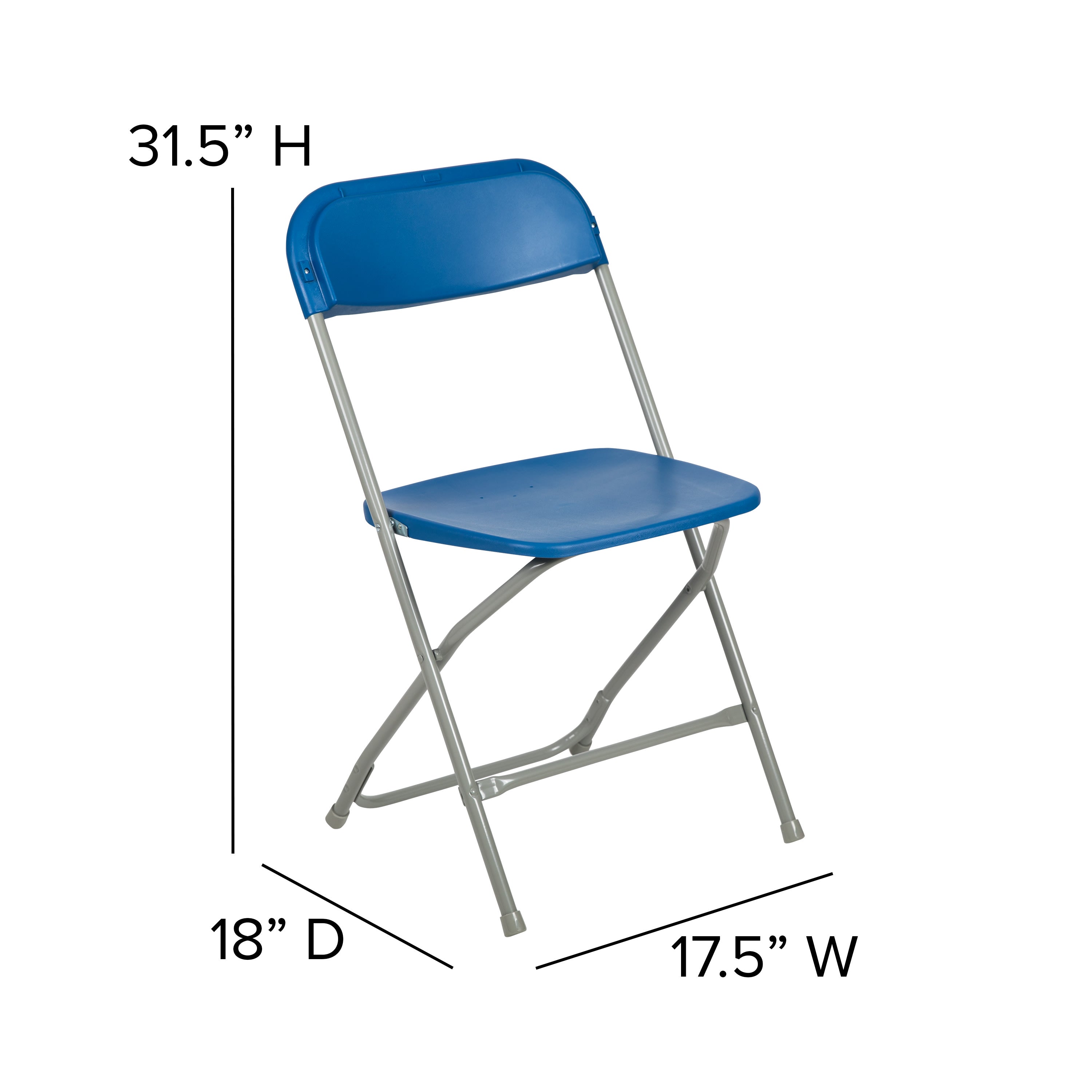 Plastic Folding Chair, 650 lb Capacity