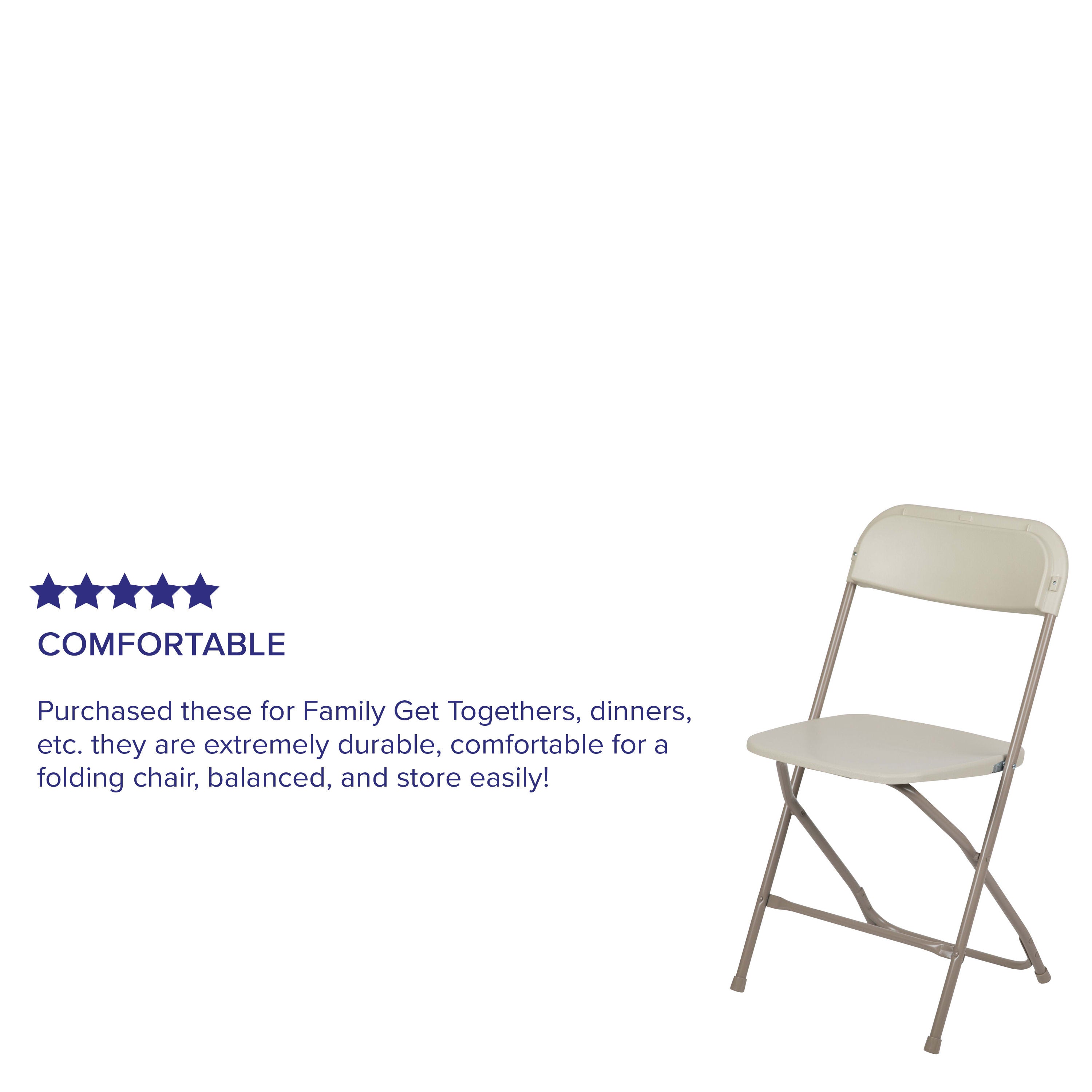 Plastic Folding Chair, 650 lb Capacity