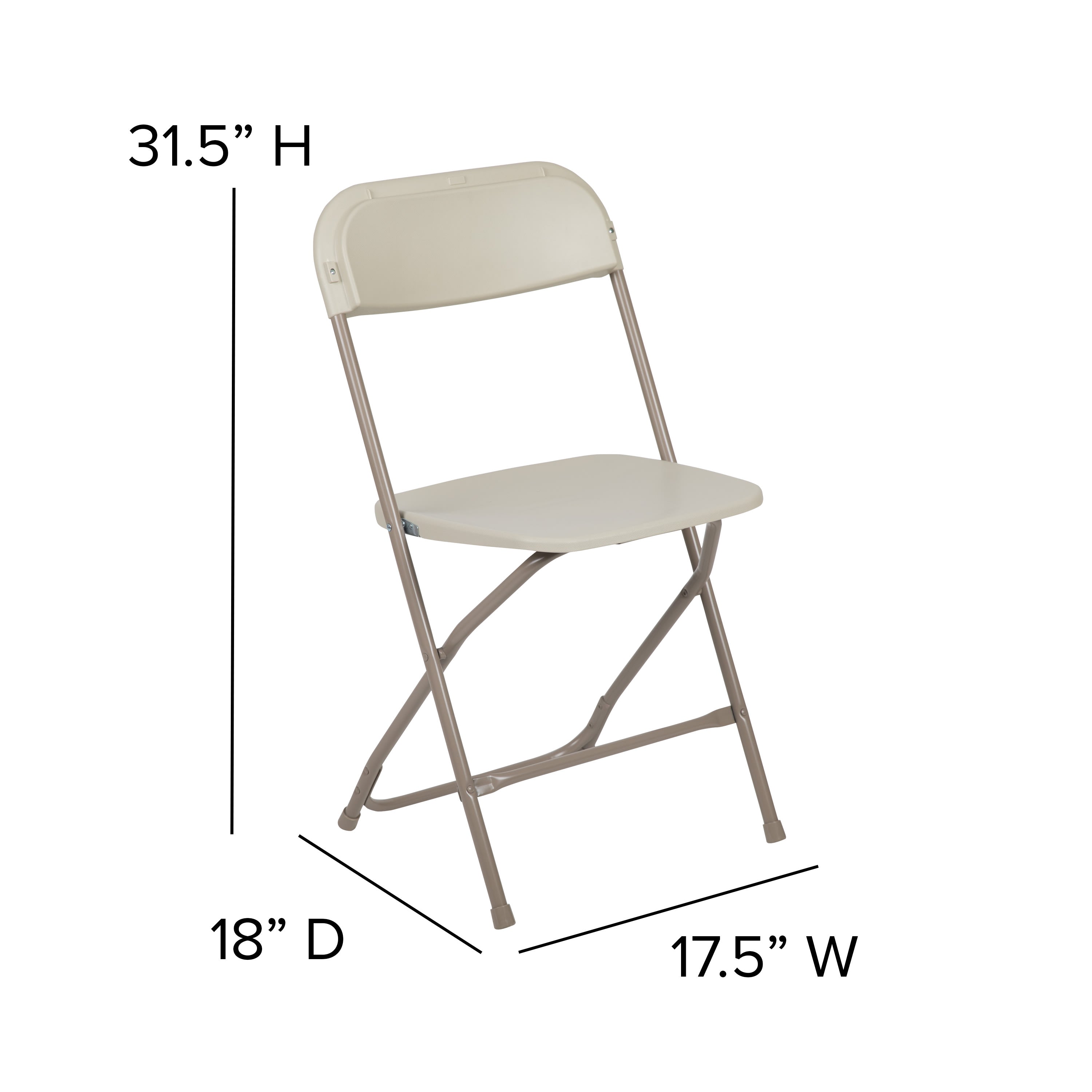 Plastic Folding Chair, 650 lb Capacity