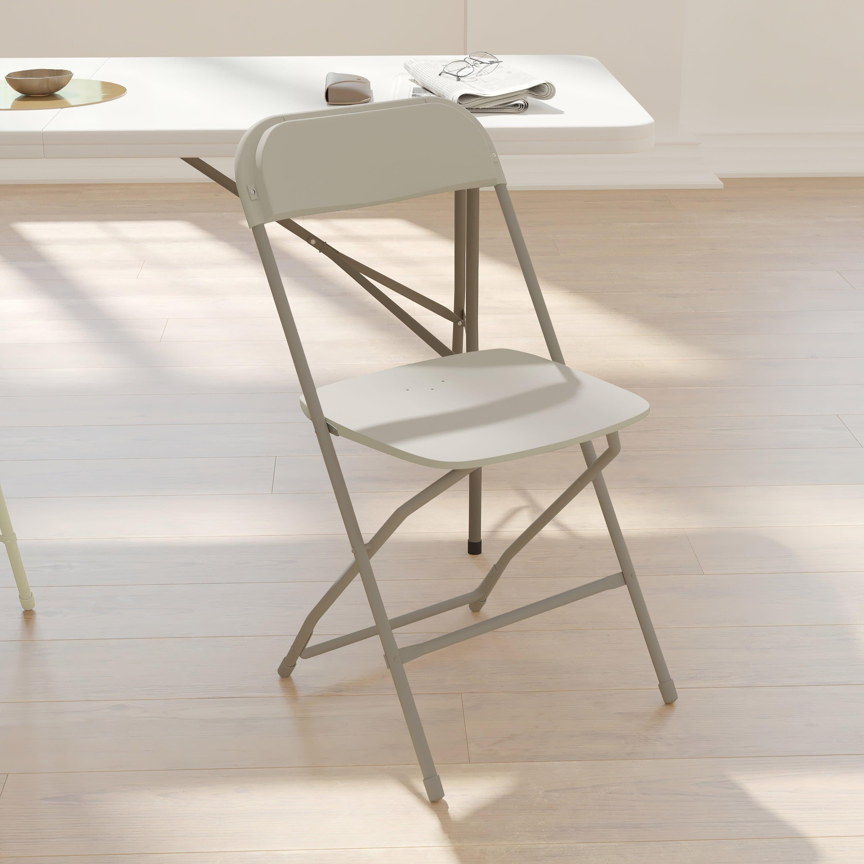 Plastic Folding Chair, 650 lb Capacity