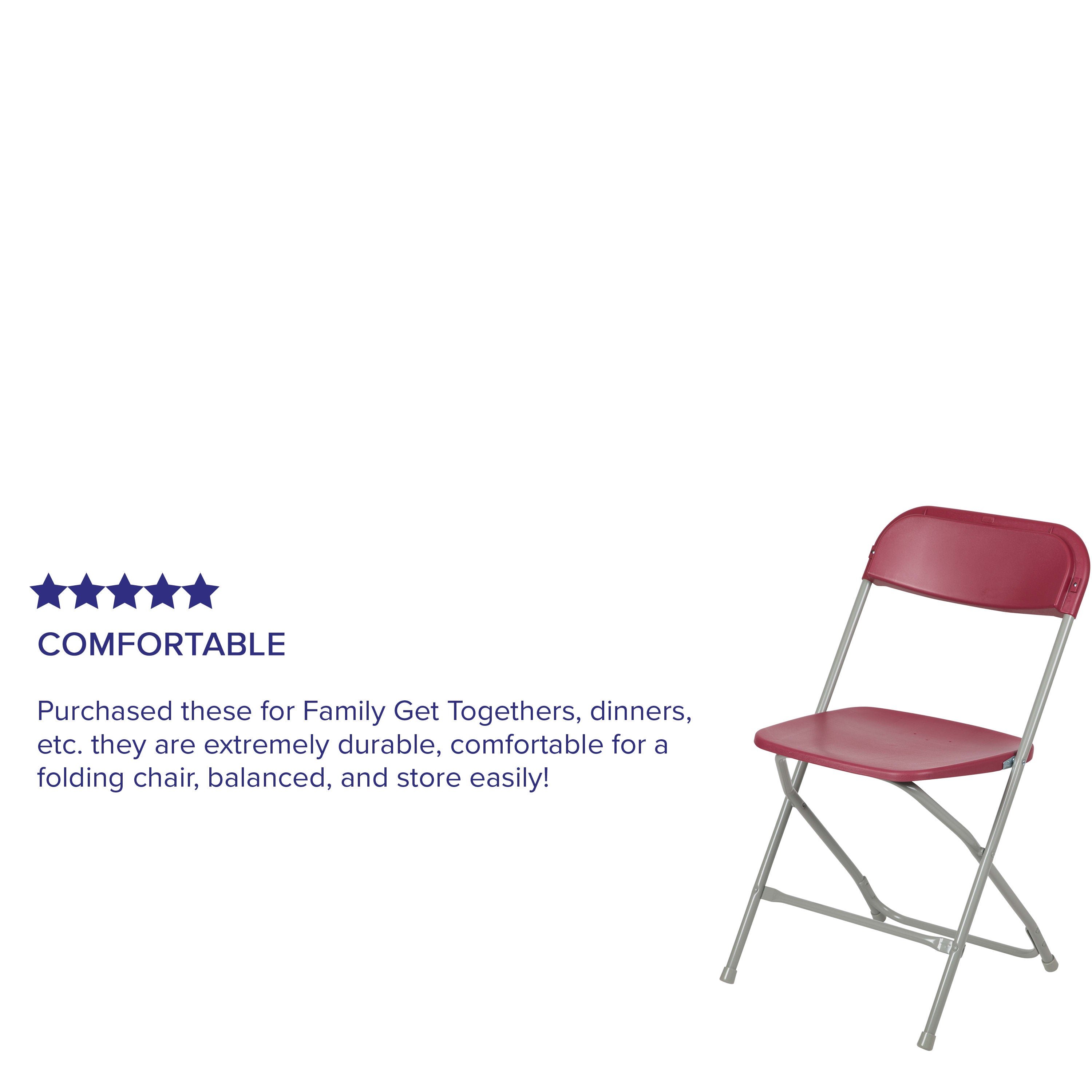 Plastic Folding Chair, 650 lb Capacity