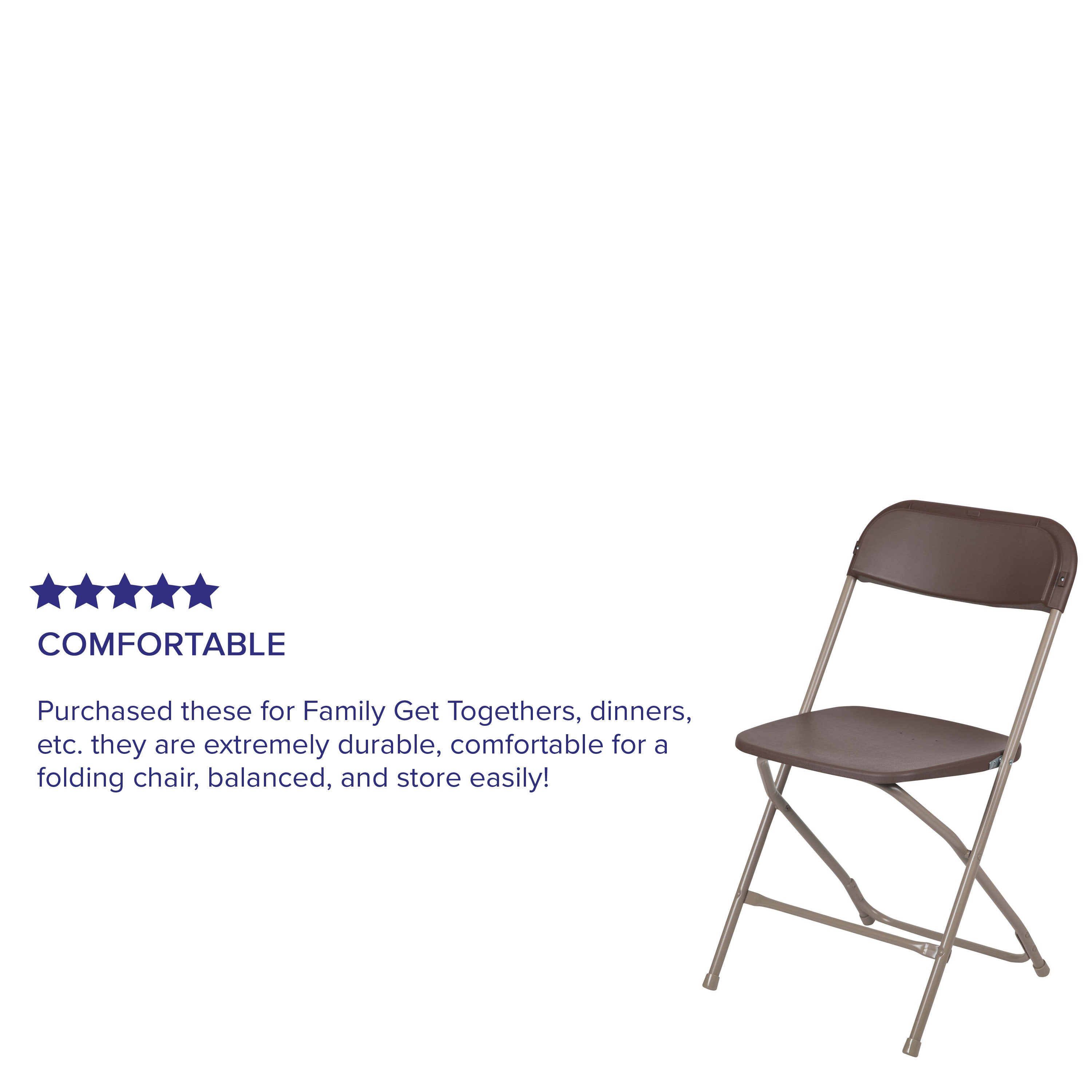 Plastic Folding Chair, 650 lb Capacity