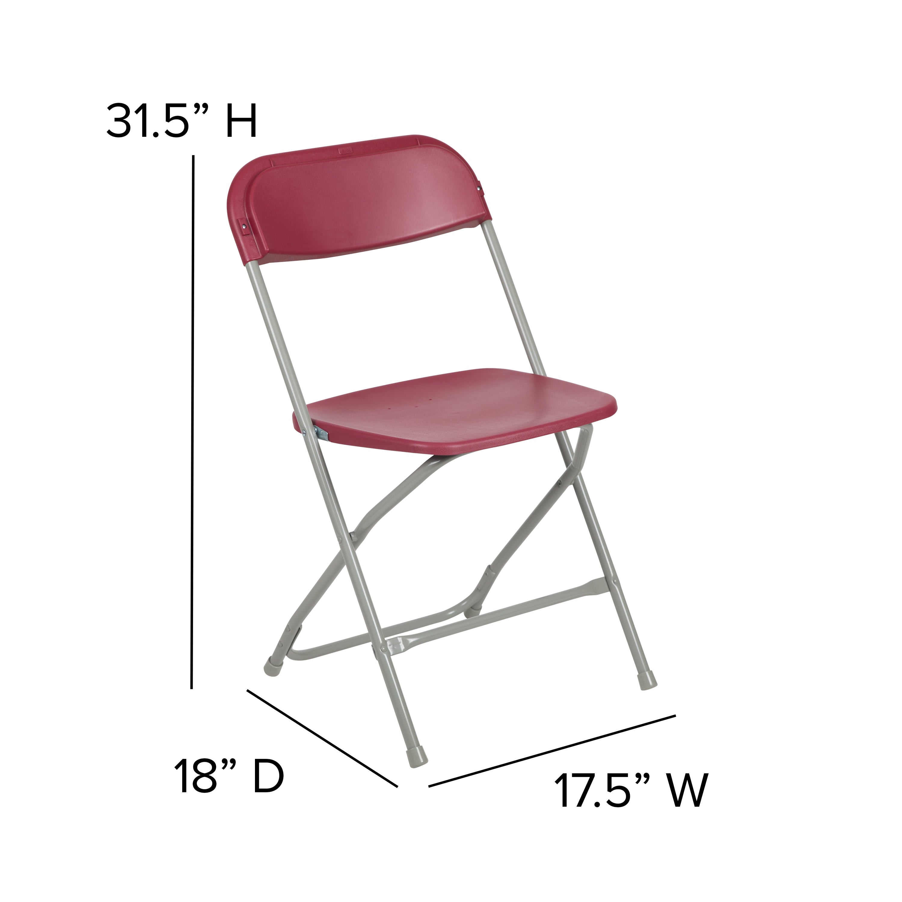 Plastic Folding Chair, 650 lb Capacity