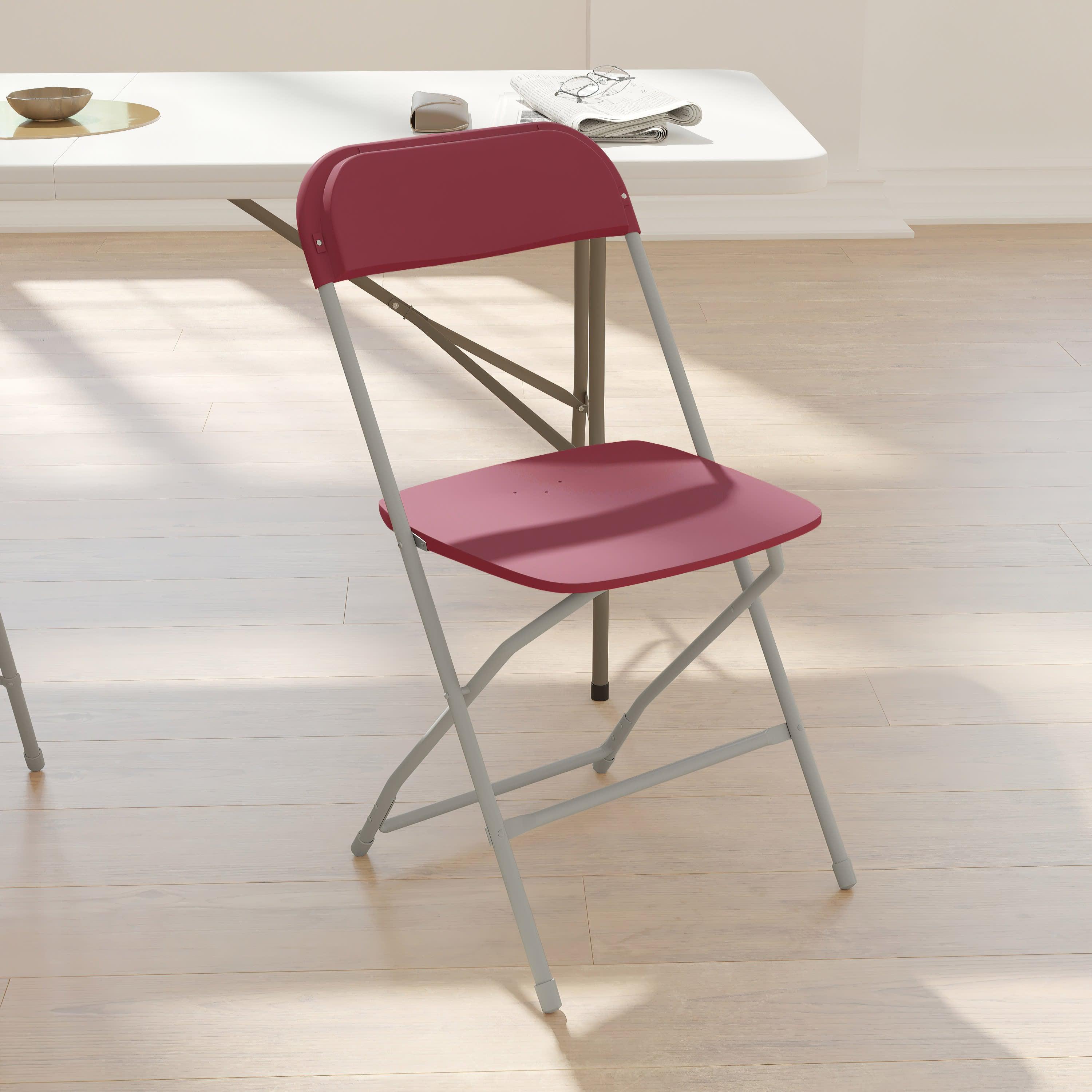 Plastic Folding Chair, 650 lb Capacity