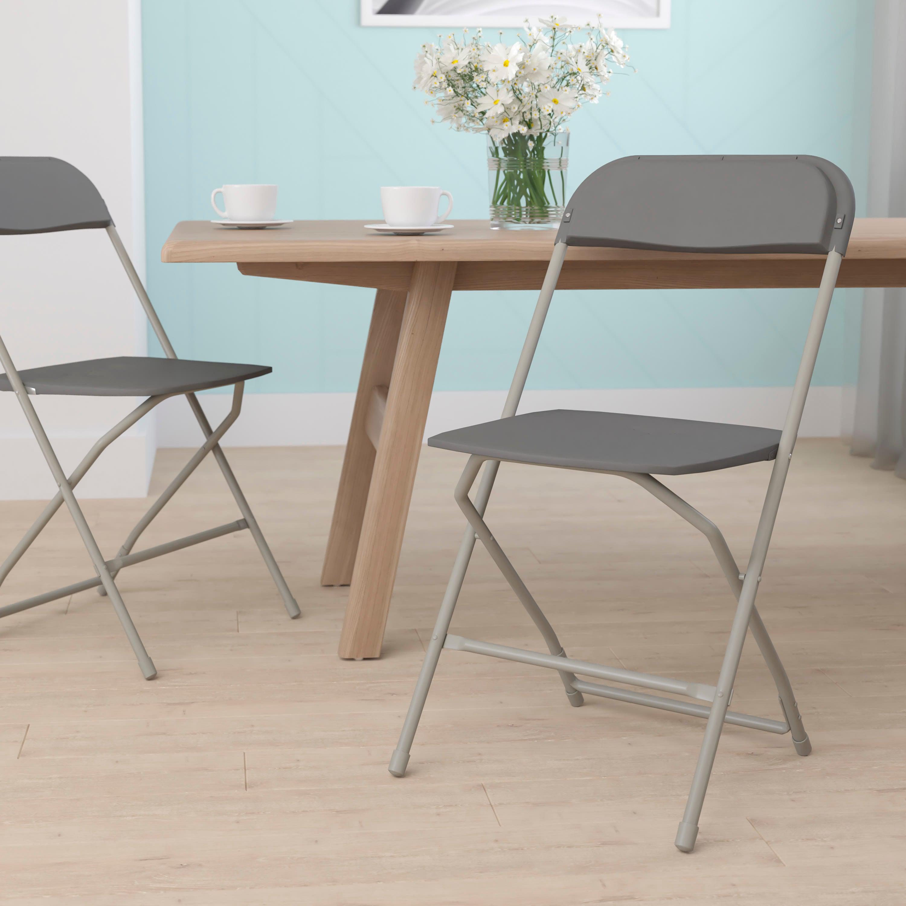 Plastic Folding Chair, 650 lb Capacity