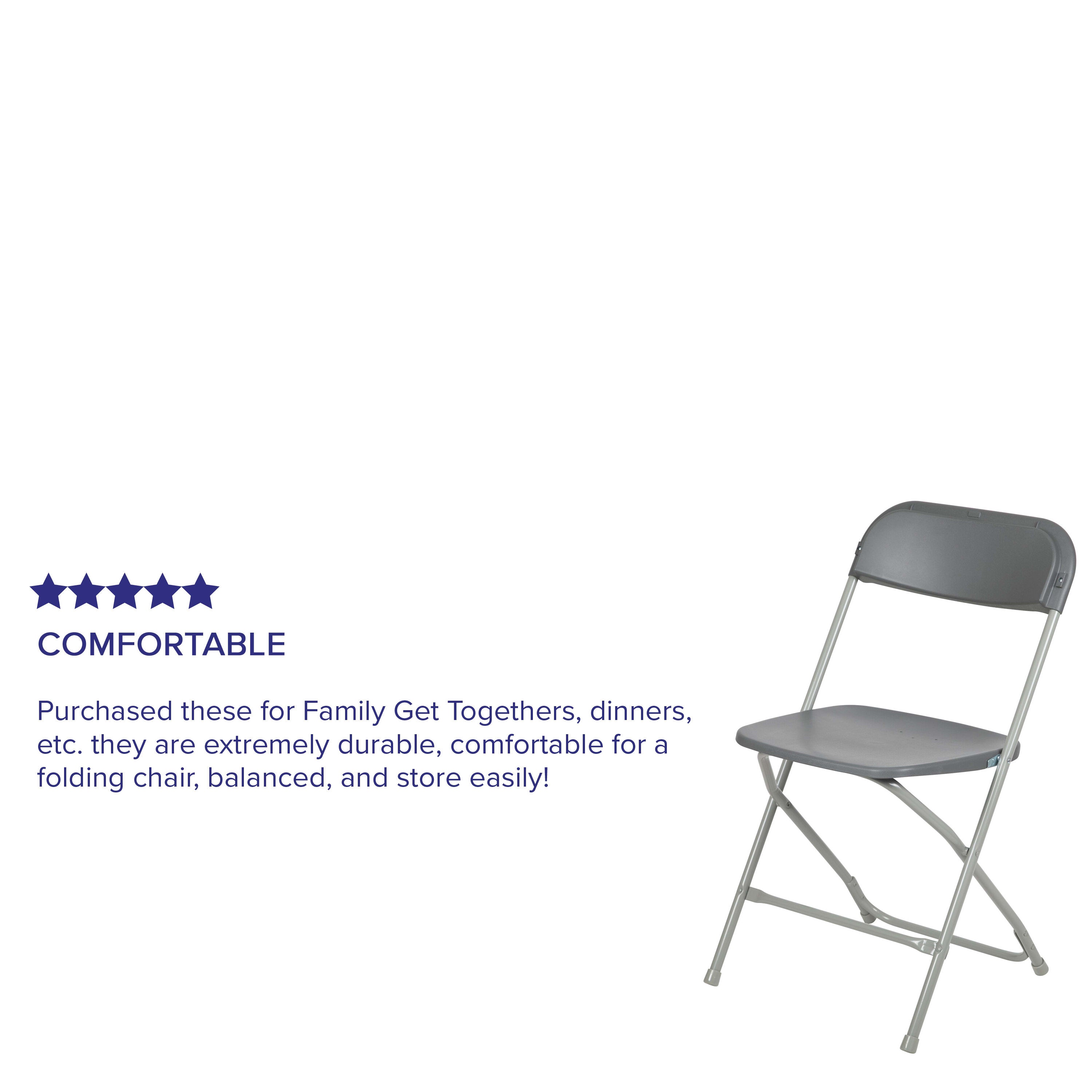 Plastic Folding Chair, 650 lb Capacity