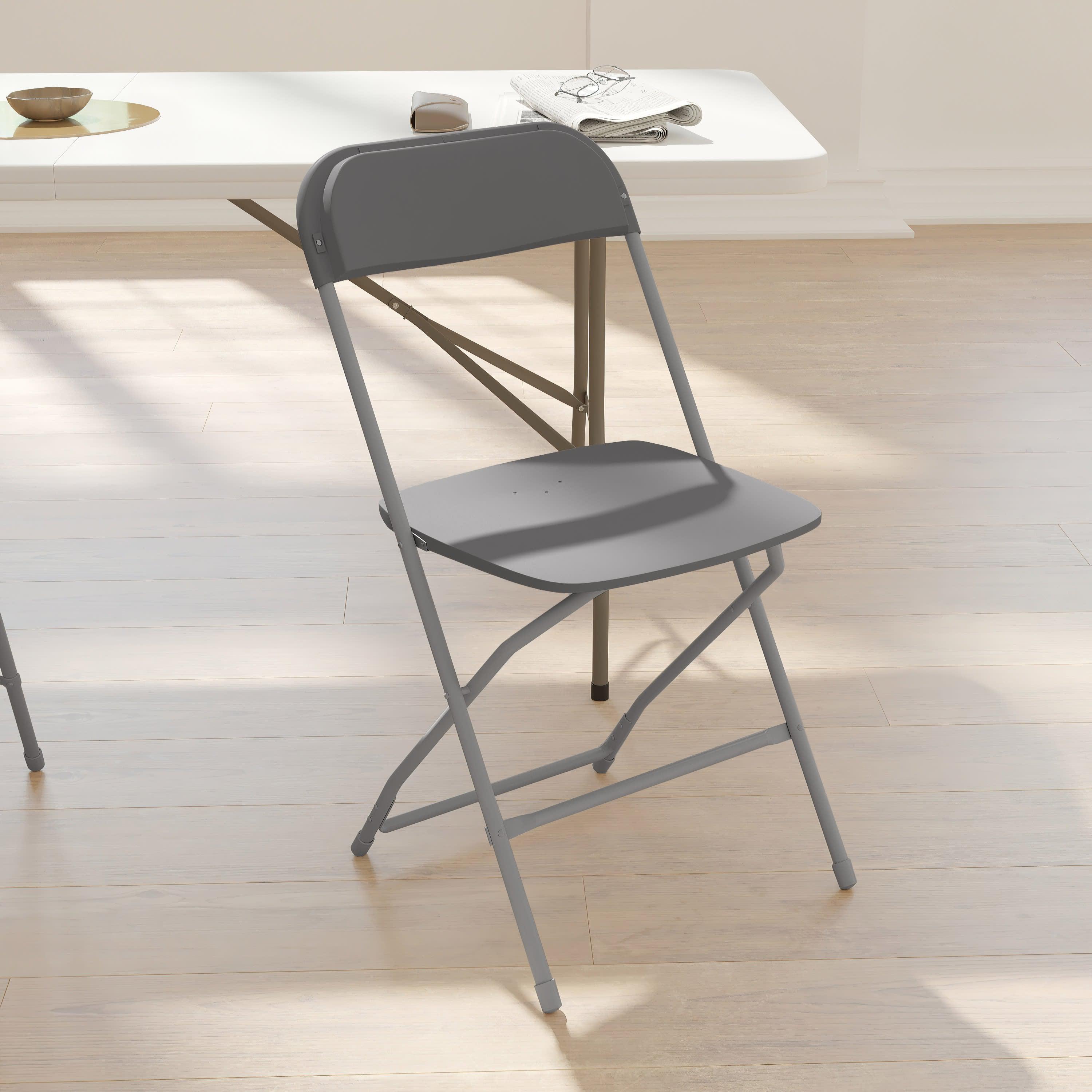 Plastic Folding Chair, 650 lb Capacity